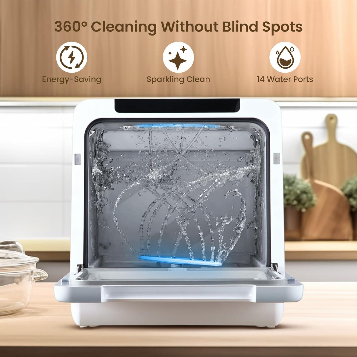 Lavavajillas HAVA TDQR07 8 Programas 5L Portátil Blanco