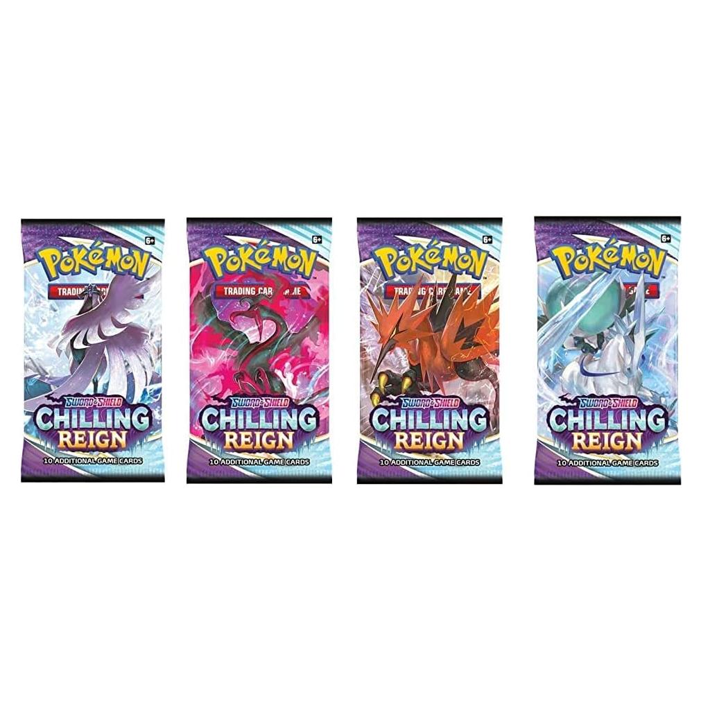 Pokemon TCG Sword & Shield 6 Chilling Reign Booster Packs (4 Packs)
