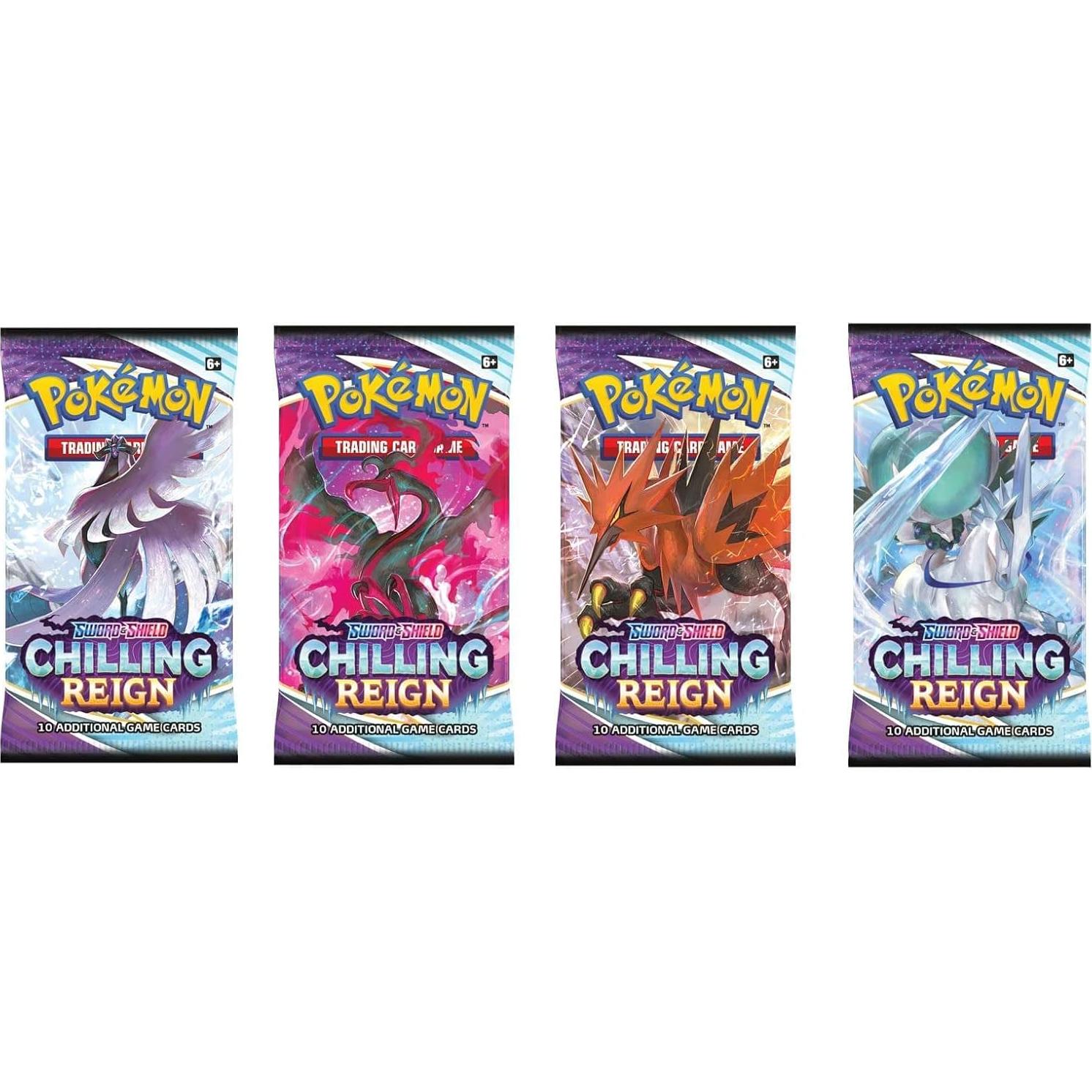Pokemon TCG Sword & Shield 6 Chilling Reign Booster Packs (4 Packs)