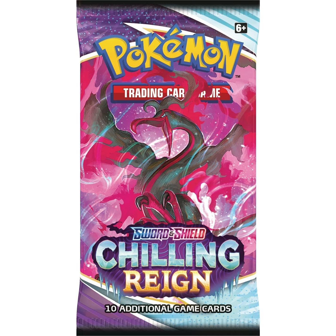 Pokemon TCG Sword & Shield 6 Chilling Reign Booster Packs (4 Packs)