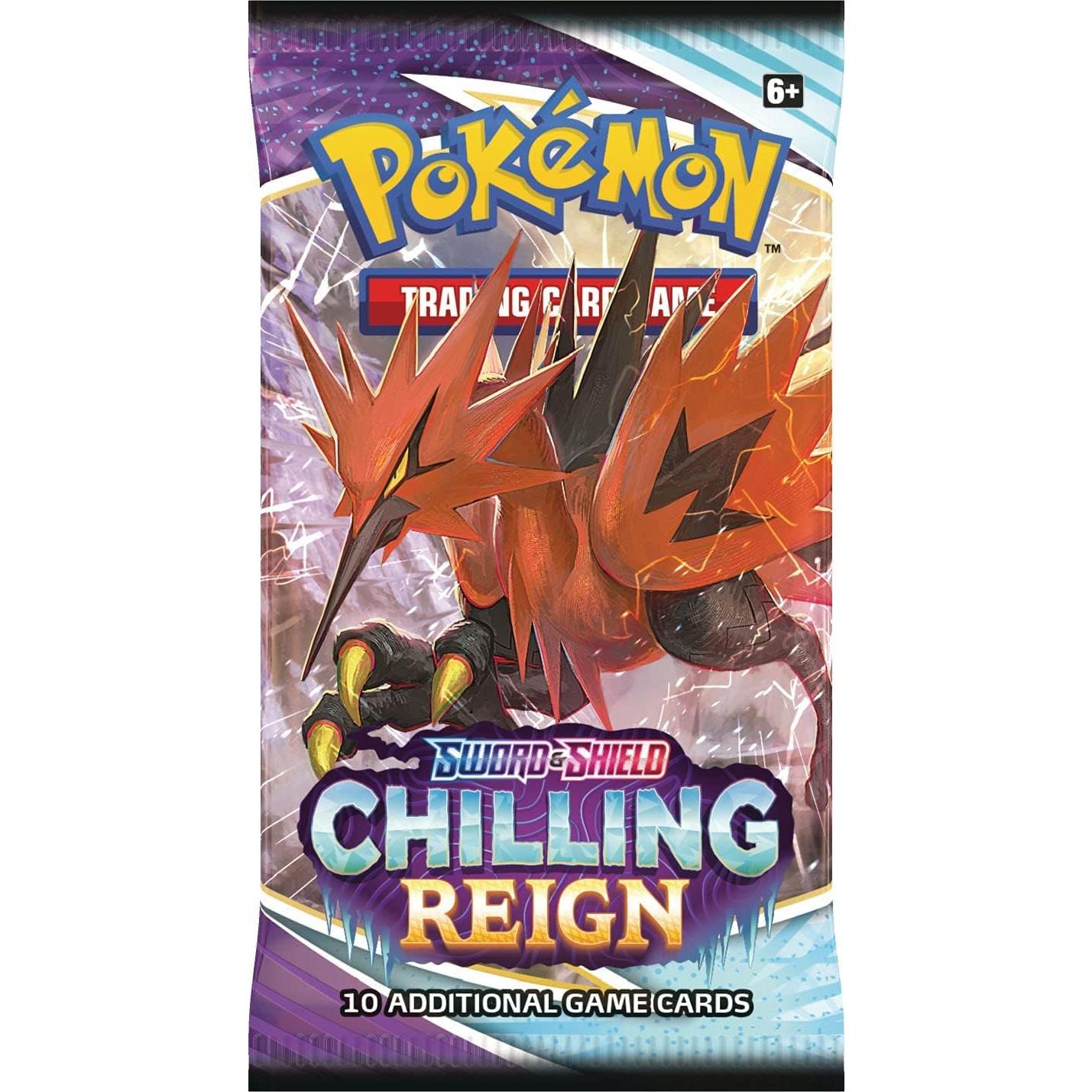 Pokemon TCG Sword & Shield 6 Chilling Reign Booster Packs (4 Packs)
