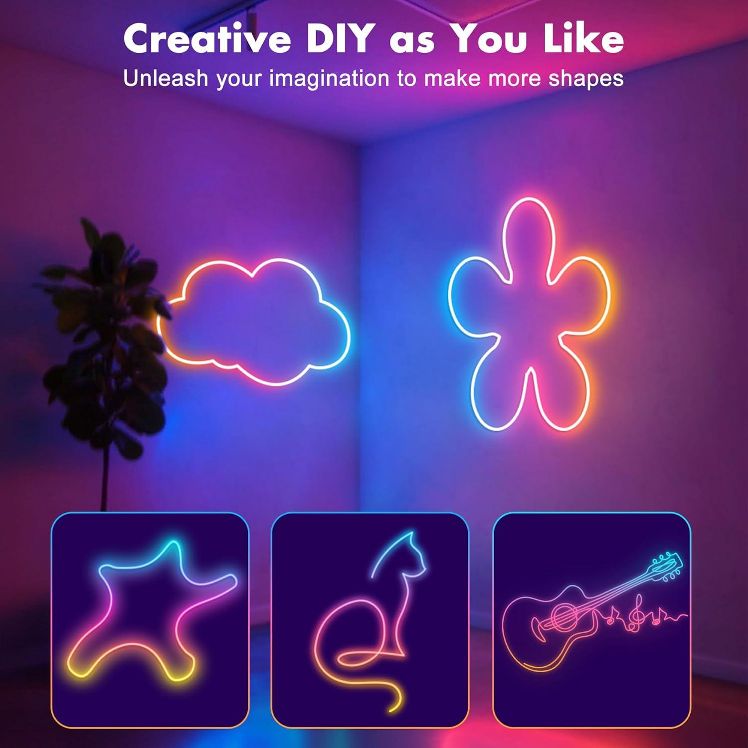 Luces de Neón LED LAFULIT 3m con Control Remoto y App