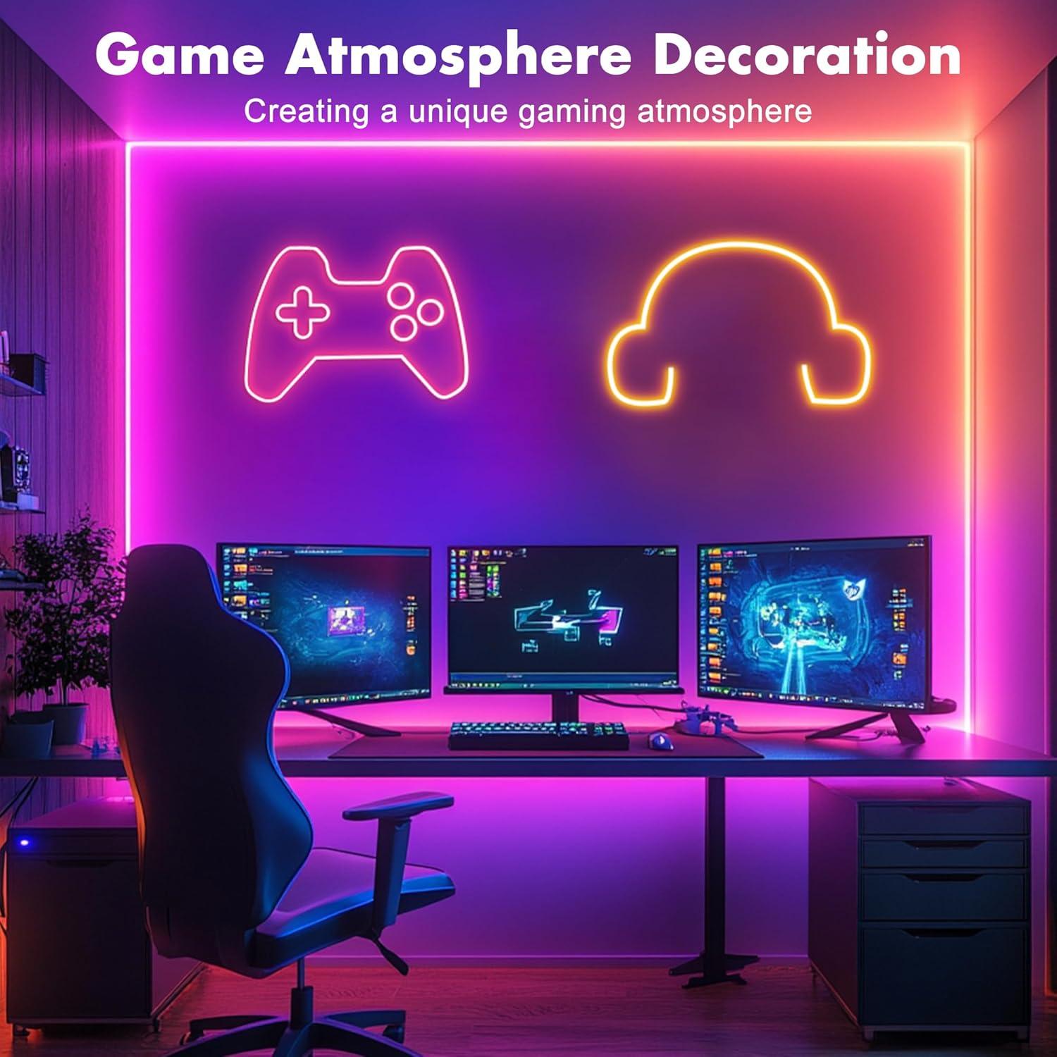 Luces de Neón LED LAFULIT 3m con Control Remoto y App