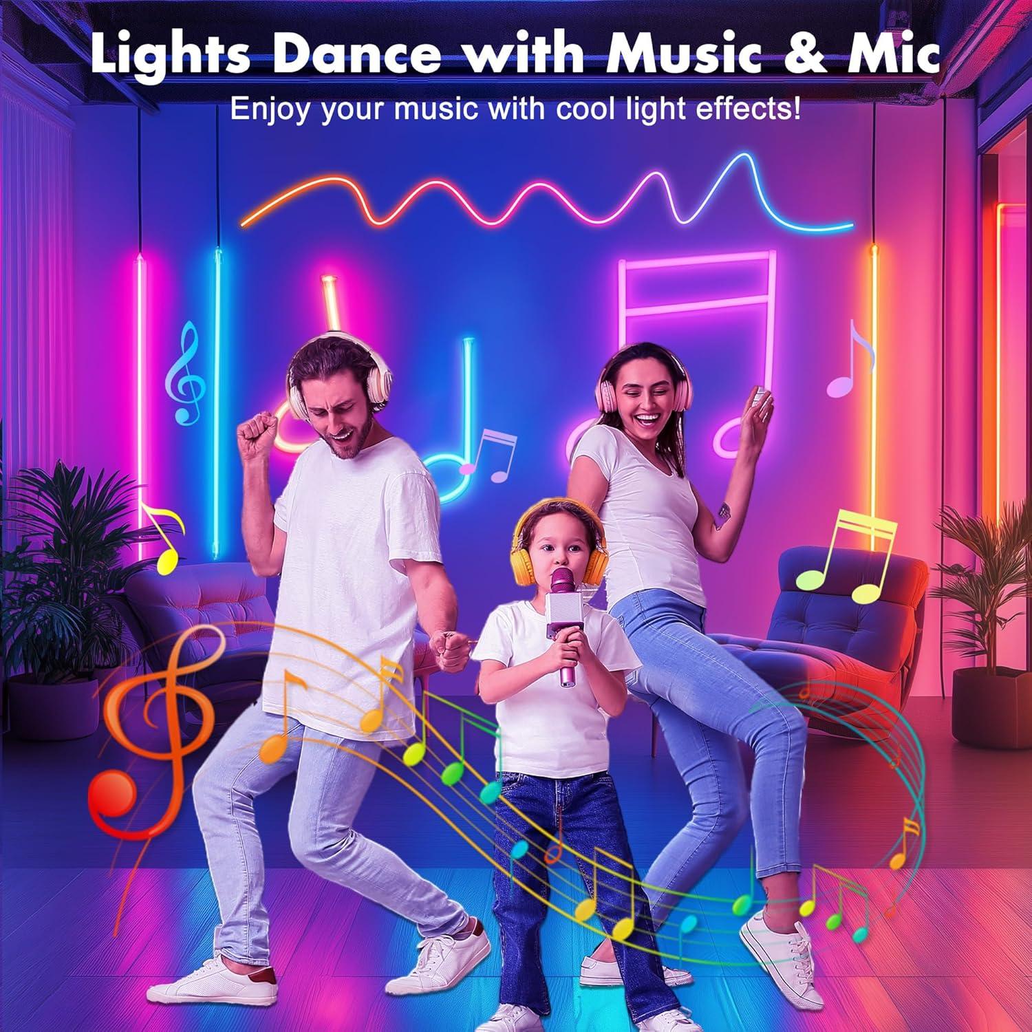 Luces de Neón LED LAFULIT 3m con Control Remoto y App