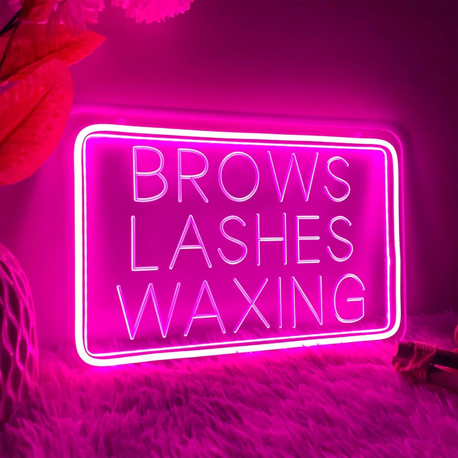 Cartel de Neón Personalizado ZPLNOSIN Cejas y Pestañas 30 cm