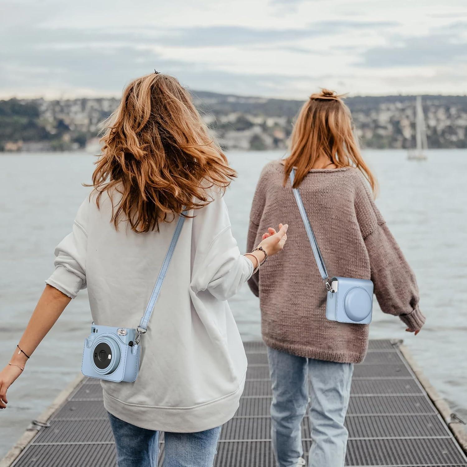 Funda Protectora Fintie para Cámara Fujifilm Instax SQ40/SQ1 - Cuero Vegano Azul