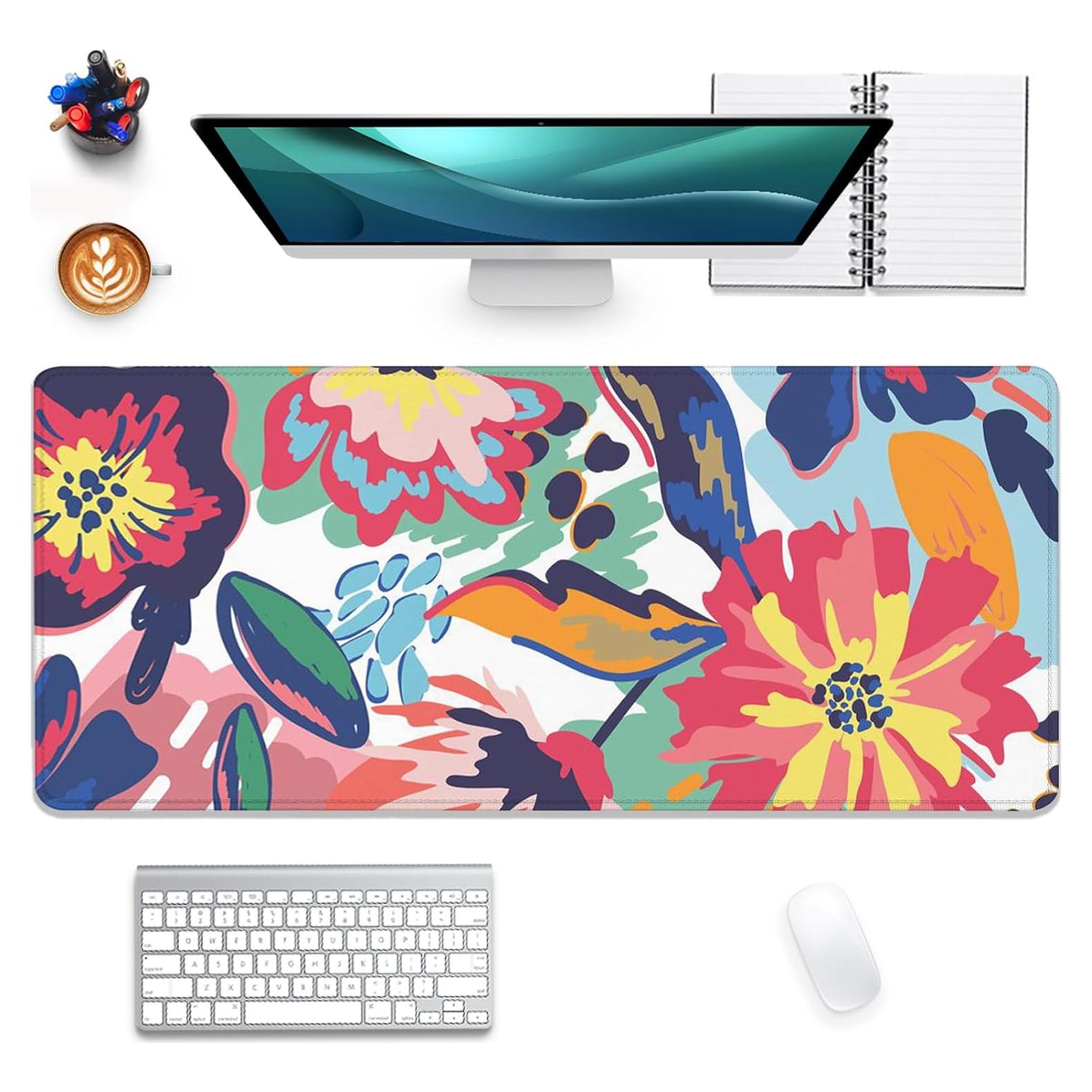 Alfombrilla de Ratón PAKWMFEVGD 70x30 cm Floral Acuarela
