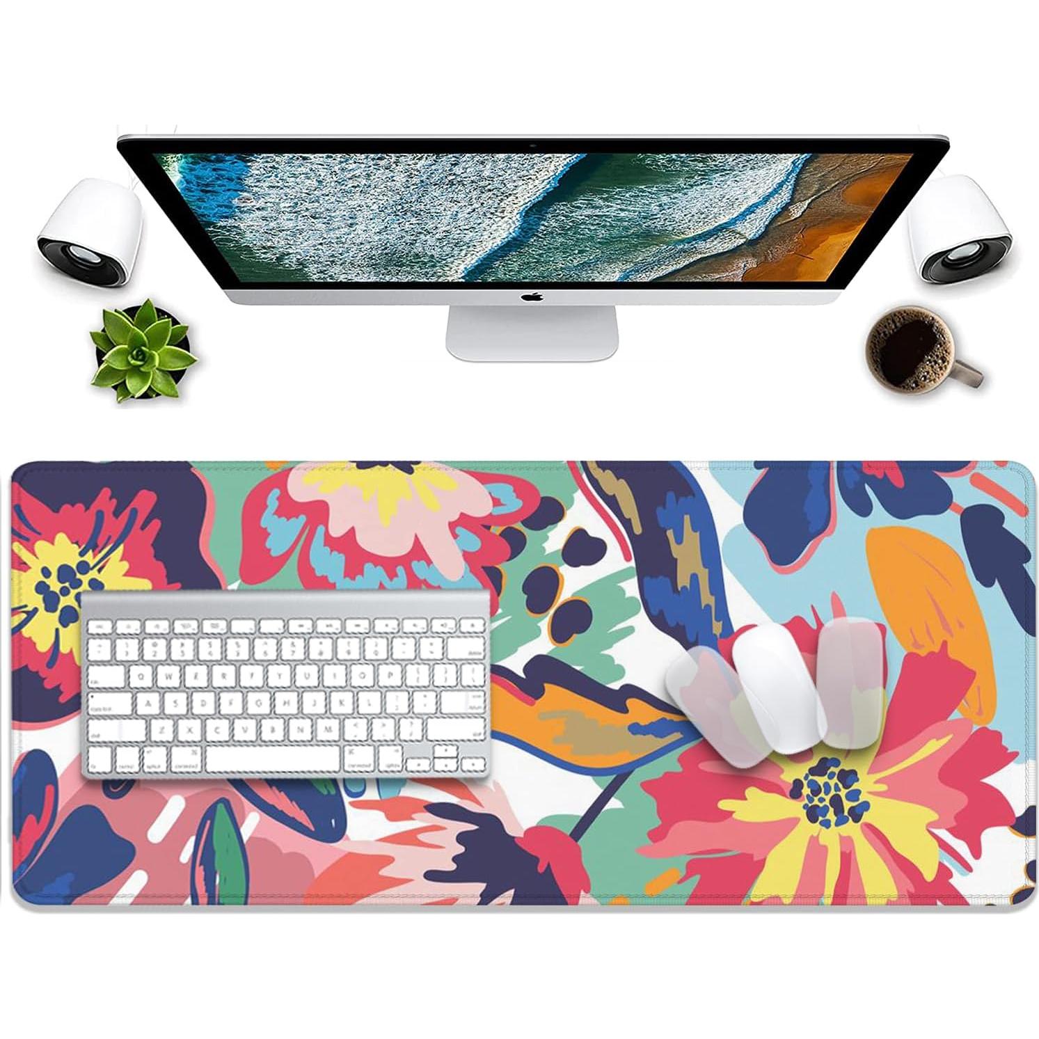 Alfombrilla de Ratón PAKWMFEVGD 70x30 cm Floral Acuarela