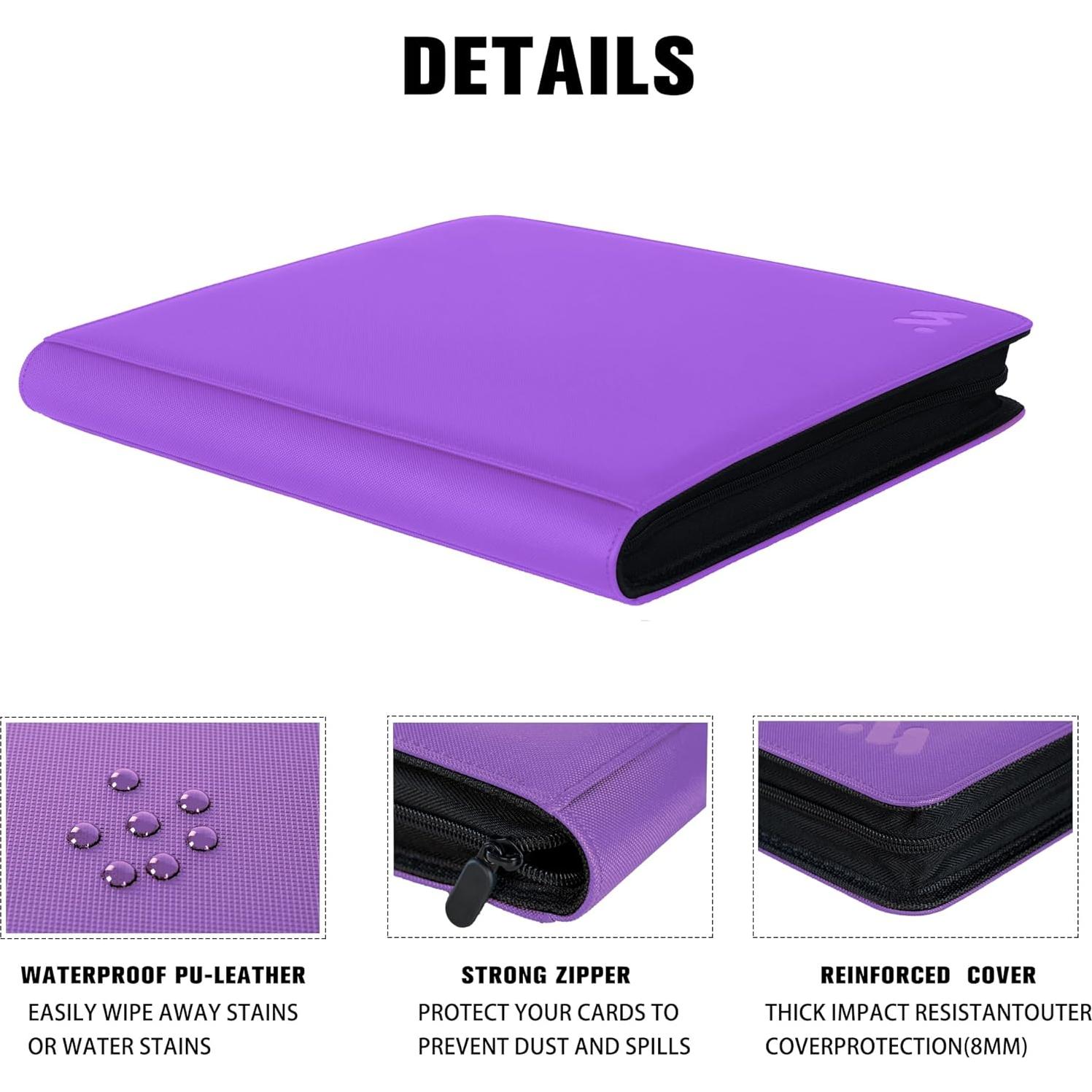 Carpeta de Tarjetas MORABTO 32 Páginas 1024 Tarjetas Púrpura