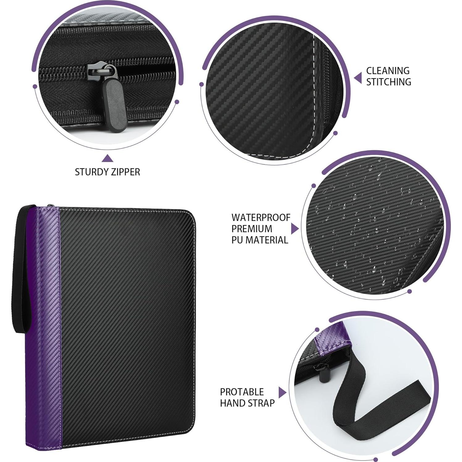 Carpeta de Tarjetas TCGUARD 900 Bolsillos Púrpura