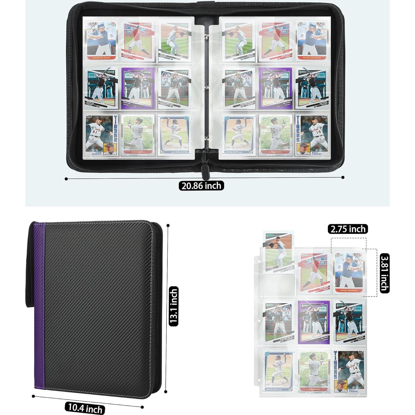 Carpeta de Tarjetas TCGUARD 900 Bolsillos Púrpura