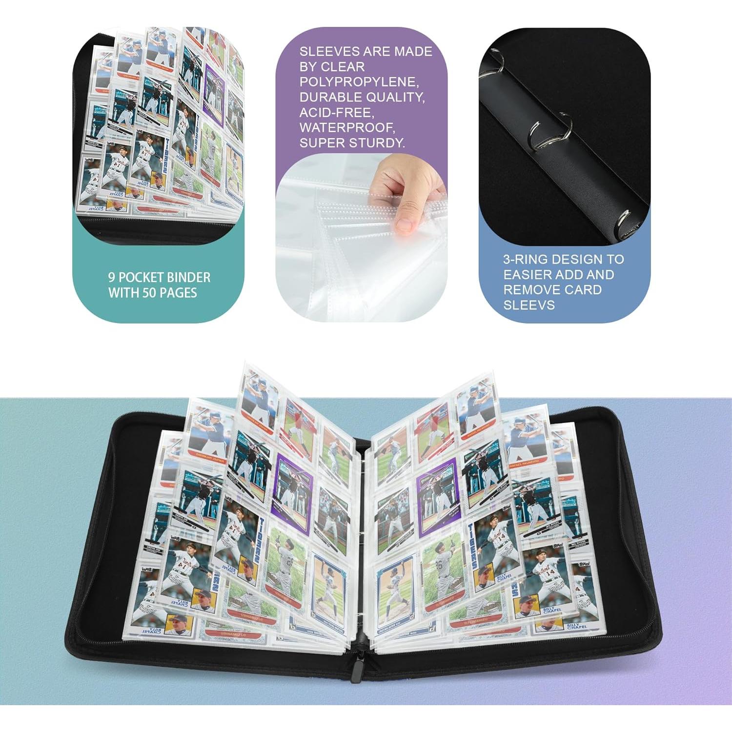 Carpeta de Tarjetas TCGUARD 900 Bolsillos Púrpura