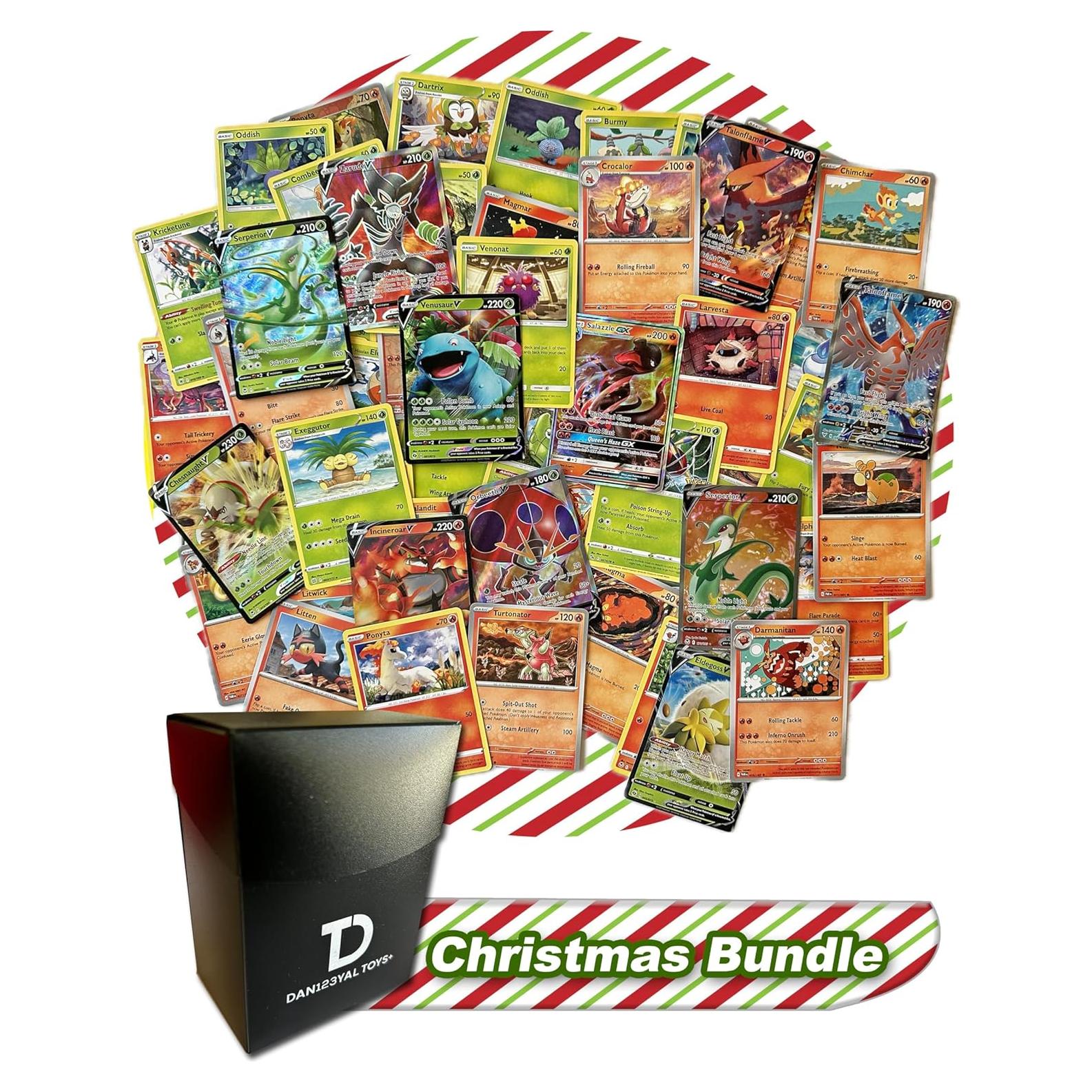 Paquete TCG Pokémon Navidad + Ultra Rara Fuego o Planta