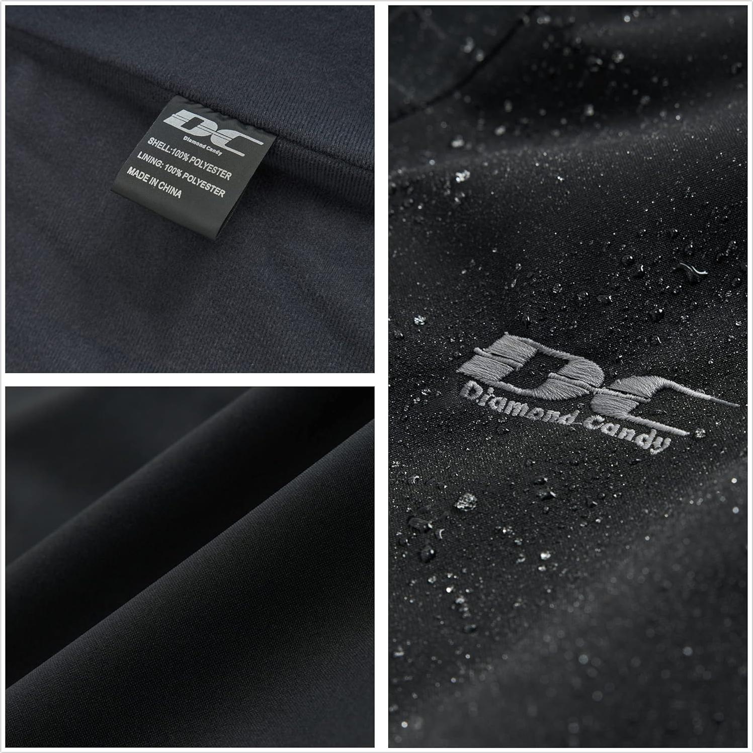 Chaqueta de Lluvia Impermeable Mujer Diamond Candy X-Pequeña Negra