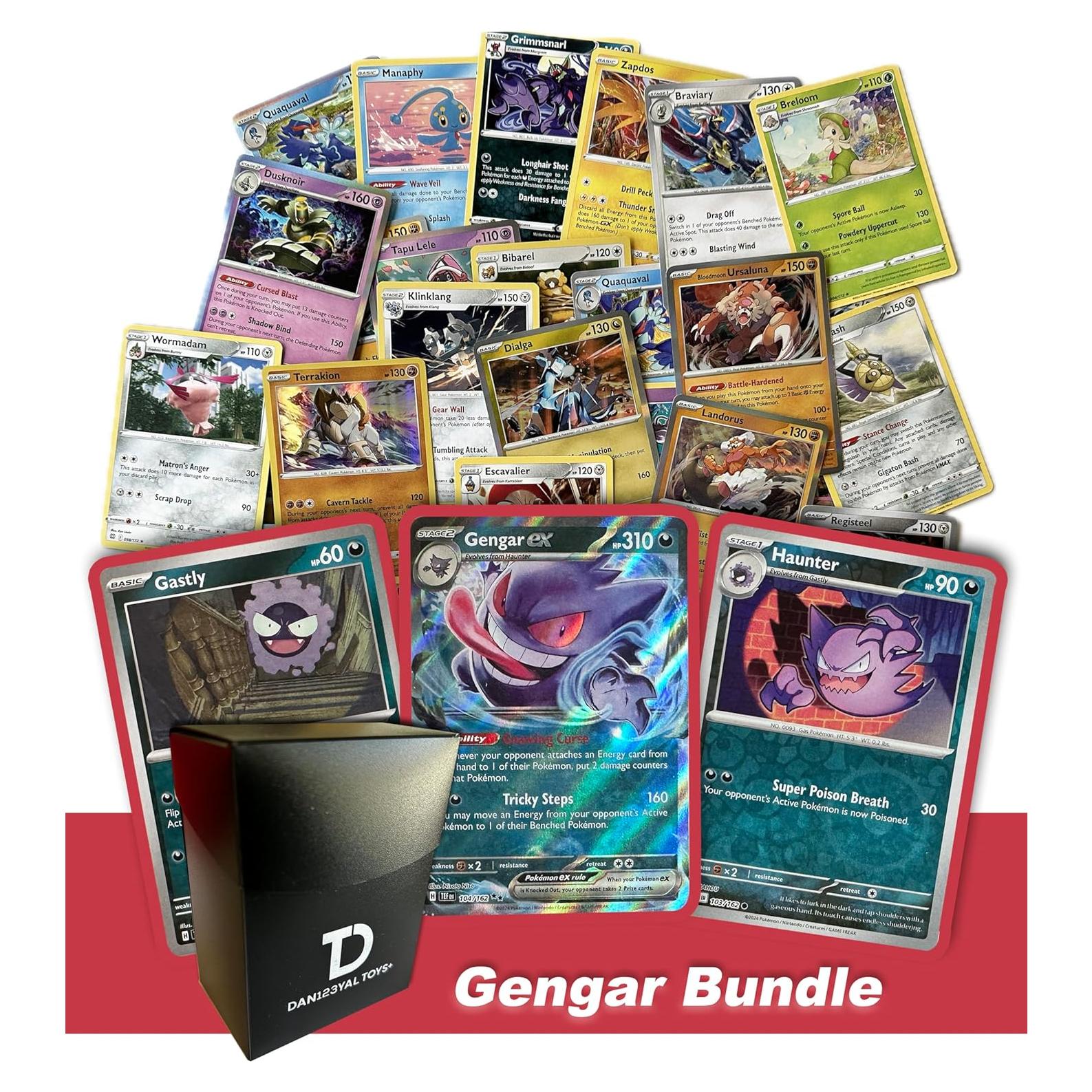 Paquete TCG Gengar Pokémon + 15 Cartas Holo + Caja Dan123yal
