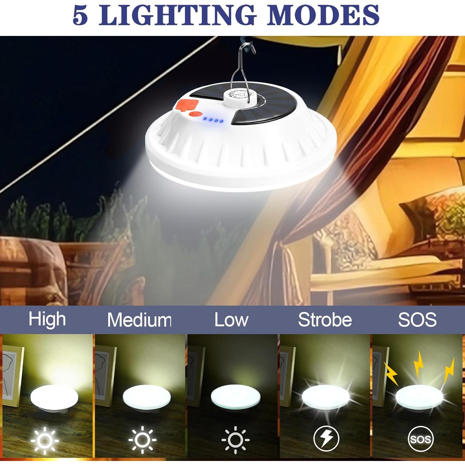 Luz de Camping Solar Lembopo SCL1P 6000LM Recargable LED