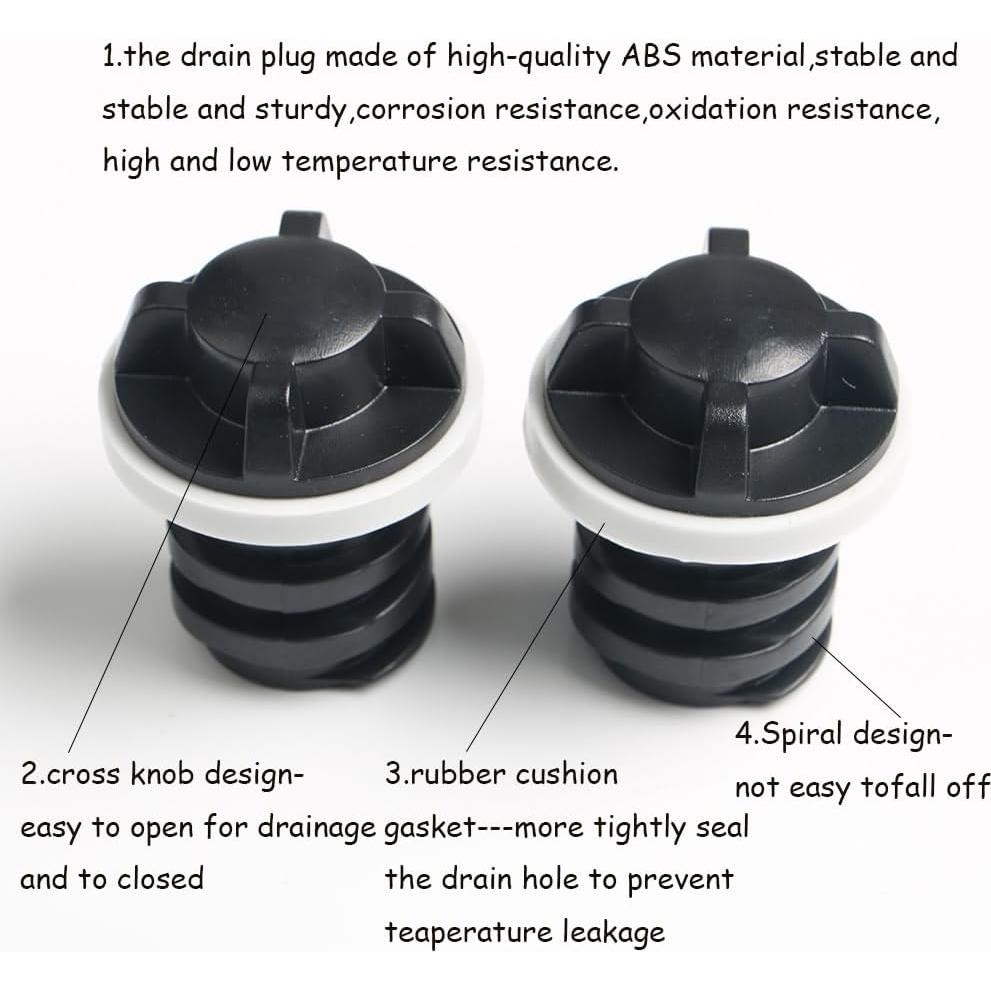 Tapones de Drenaje a Prueba de Fugas XBwhoz para Cooler Yeti - 2 Piezas