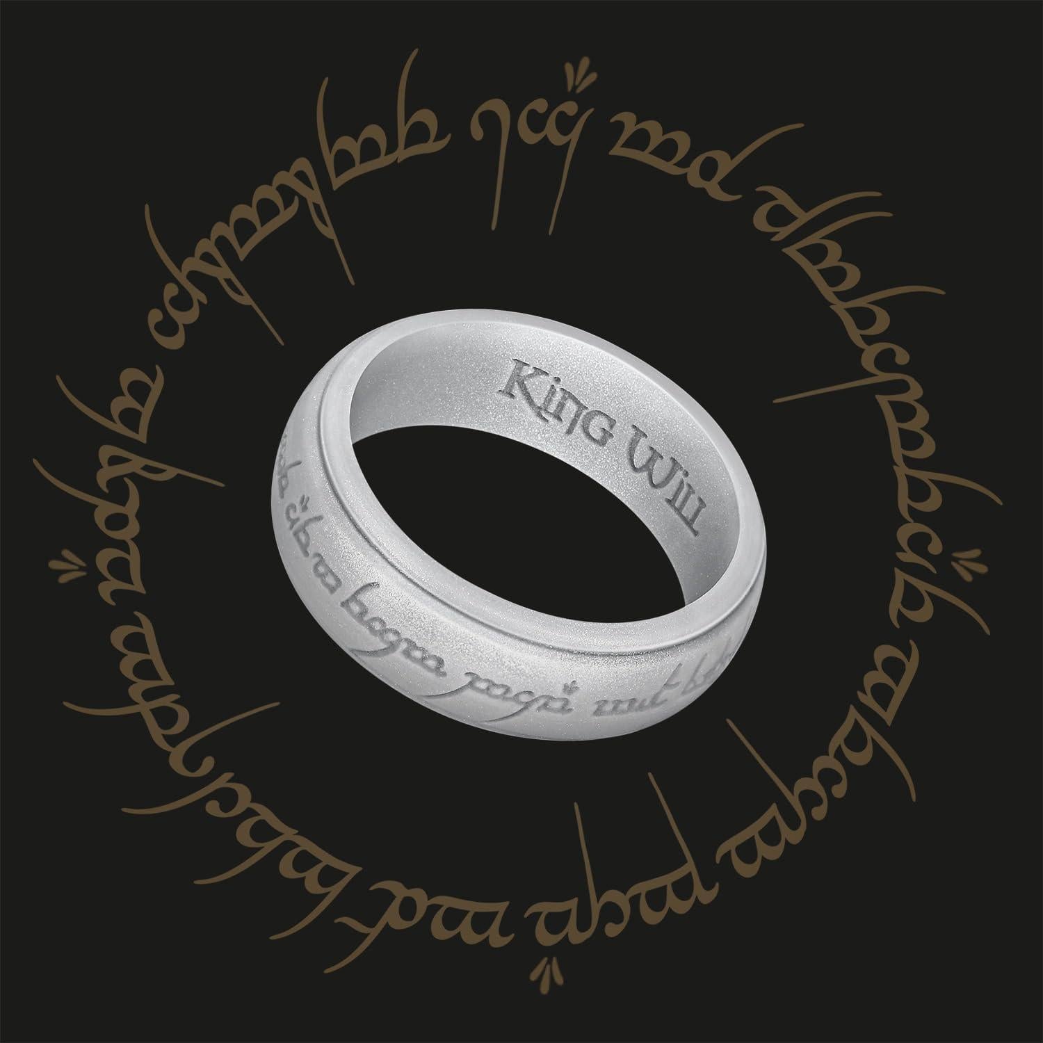 Anillo de Silicona King Will 8mm Plata Hipoalergénico