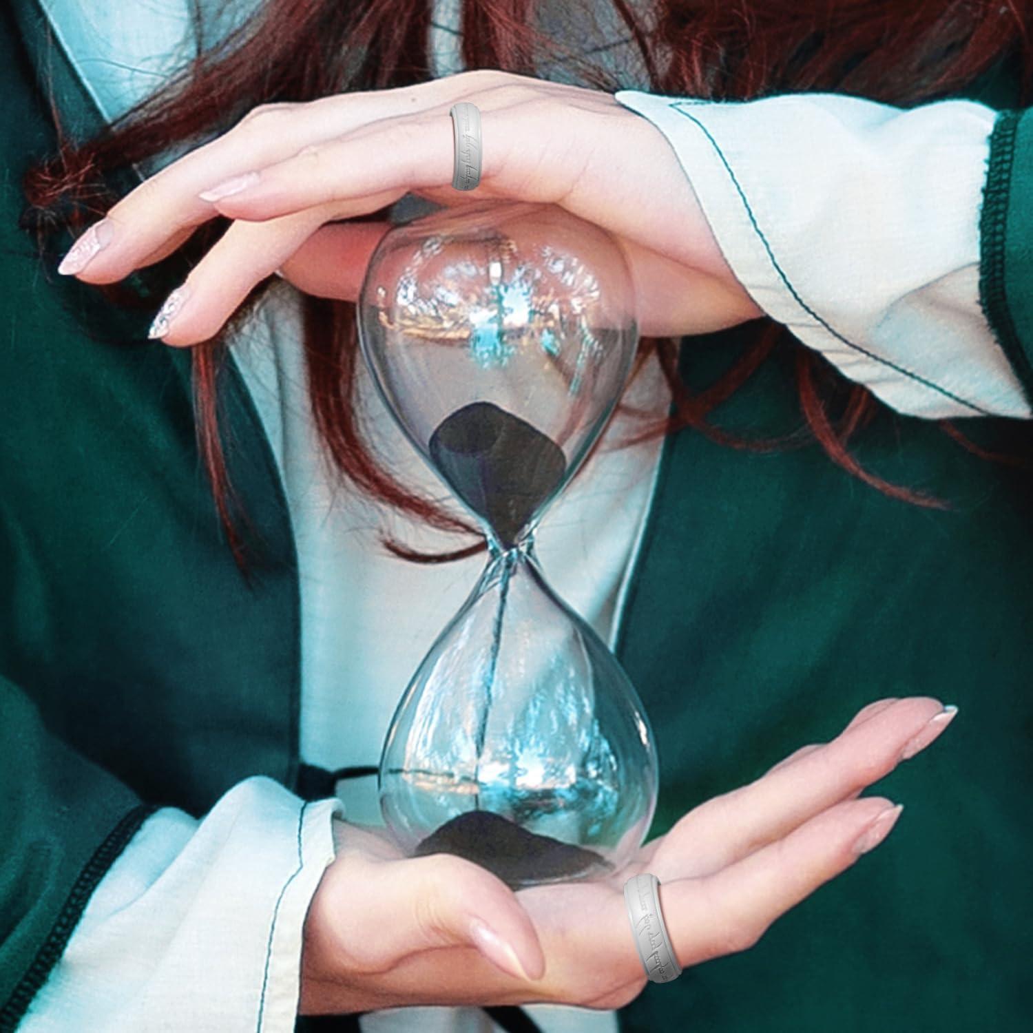 Anillo de Silicona King Will 8mm Plata Hipoalergénico