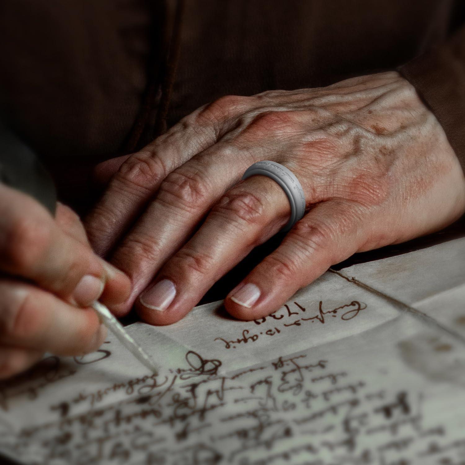 Anillo de Silicona King Will 8mm Plata Hipoalergénico