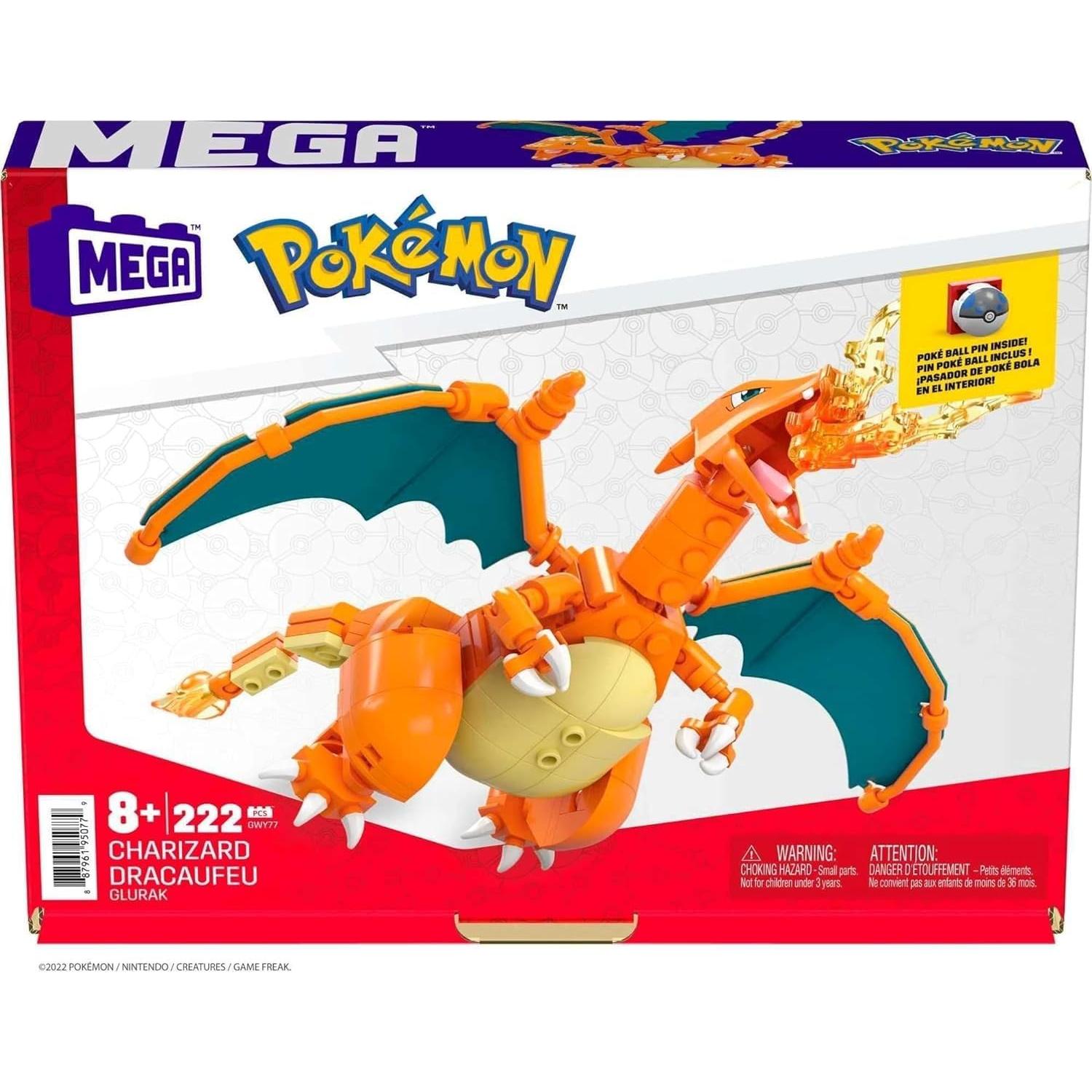 Set de Construcción Charizard Mega 222 Piezas 10,16 cm