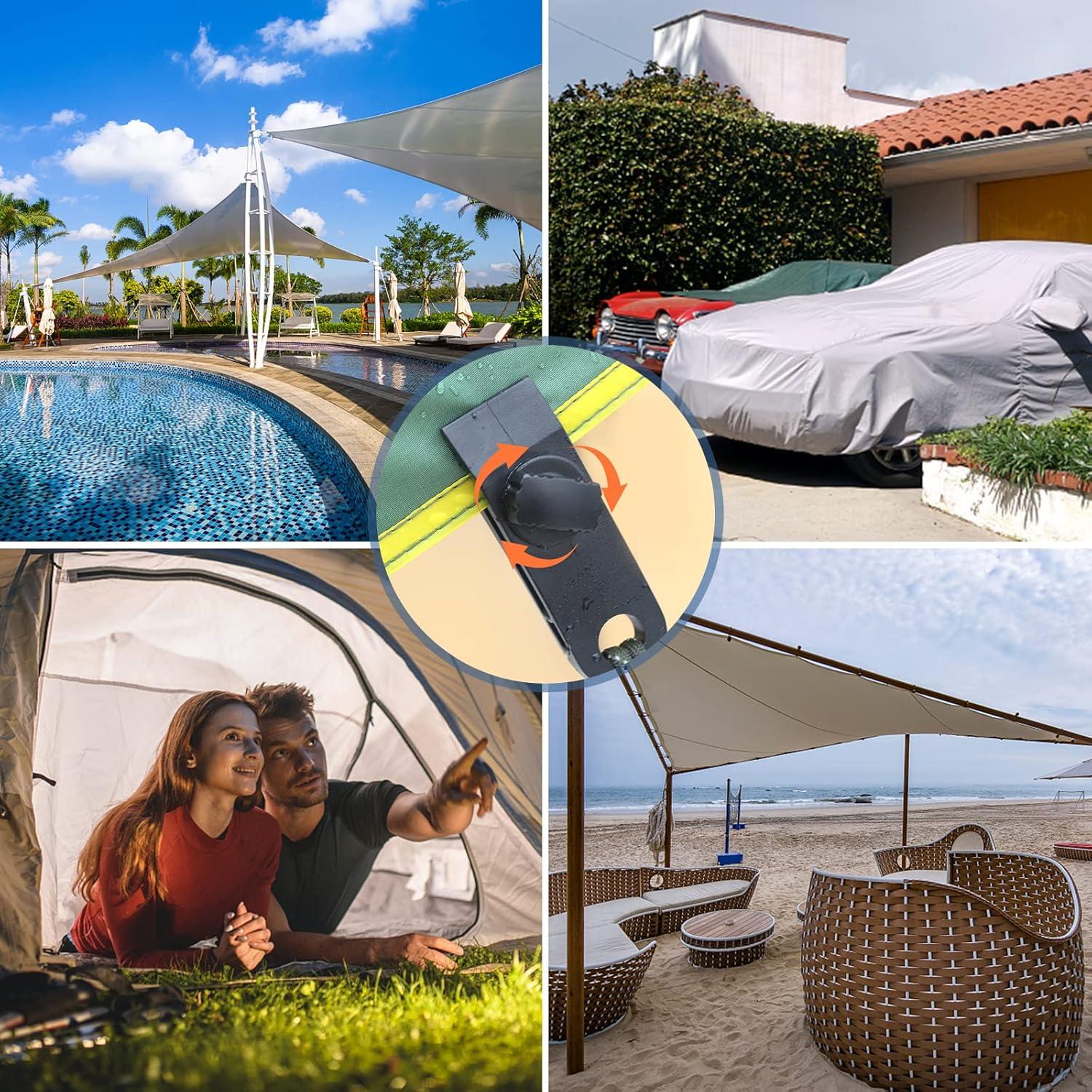 Clips de Lona 24PCS Dualshine con Agarre de Bloqueo - Impermeables