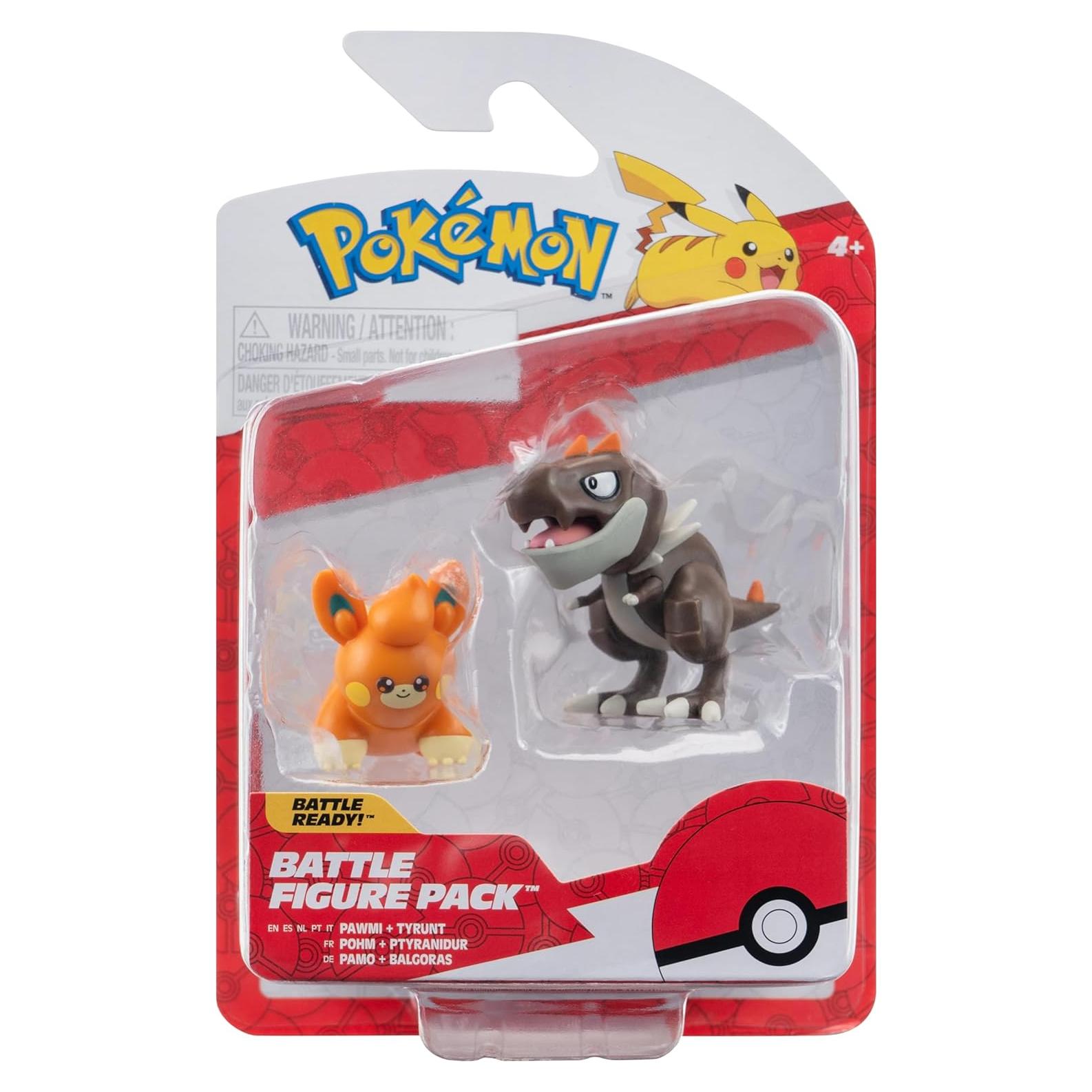 Conjunto de Mini Figuras de Batalla Pokémon Balgoras y Pamo 5 cm