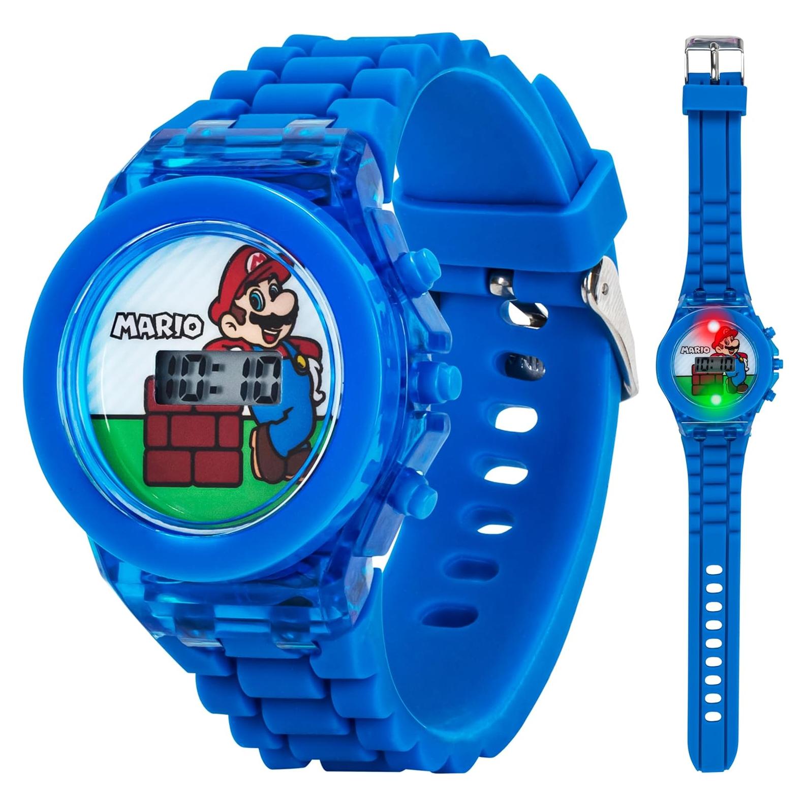 Reloj Digital LCD Super Mario Accutime con Luz LED Azul