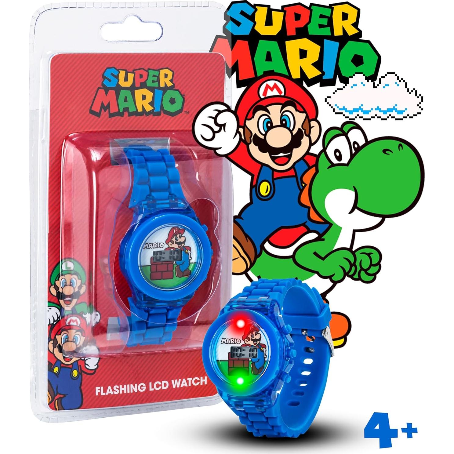 Reloj Digital LCD Super Mario Accutime con Luz LED Azul