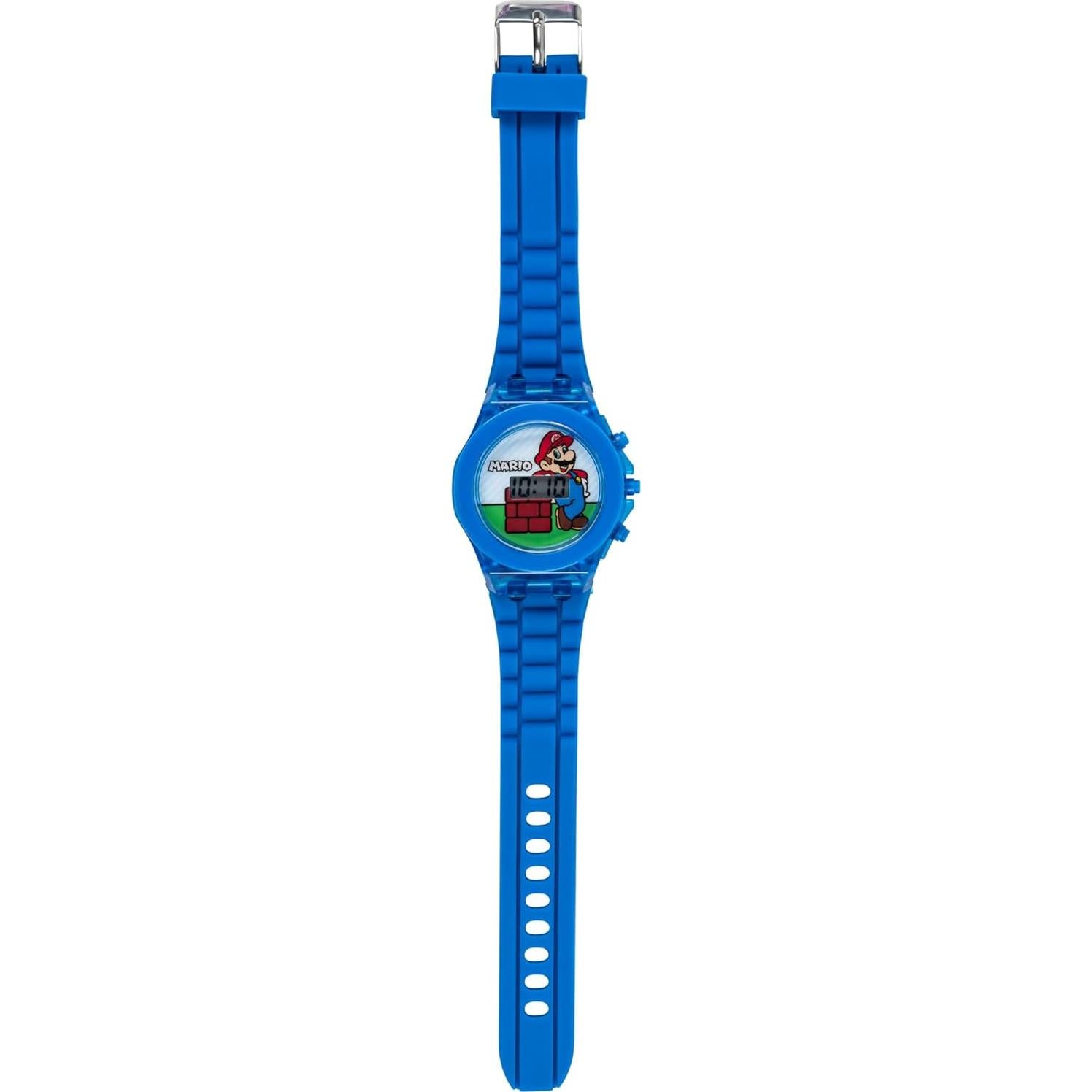 Reloj Digital LCD Super Mario Accutime con Luz LED Azul