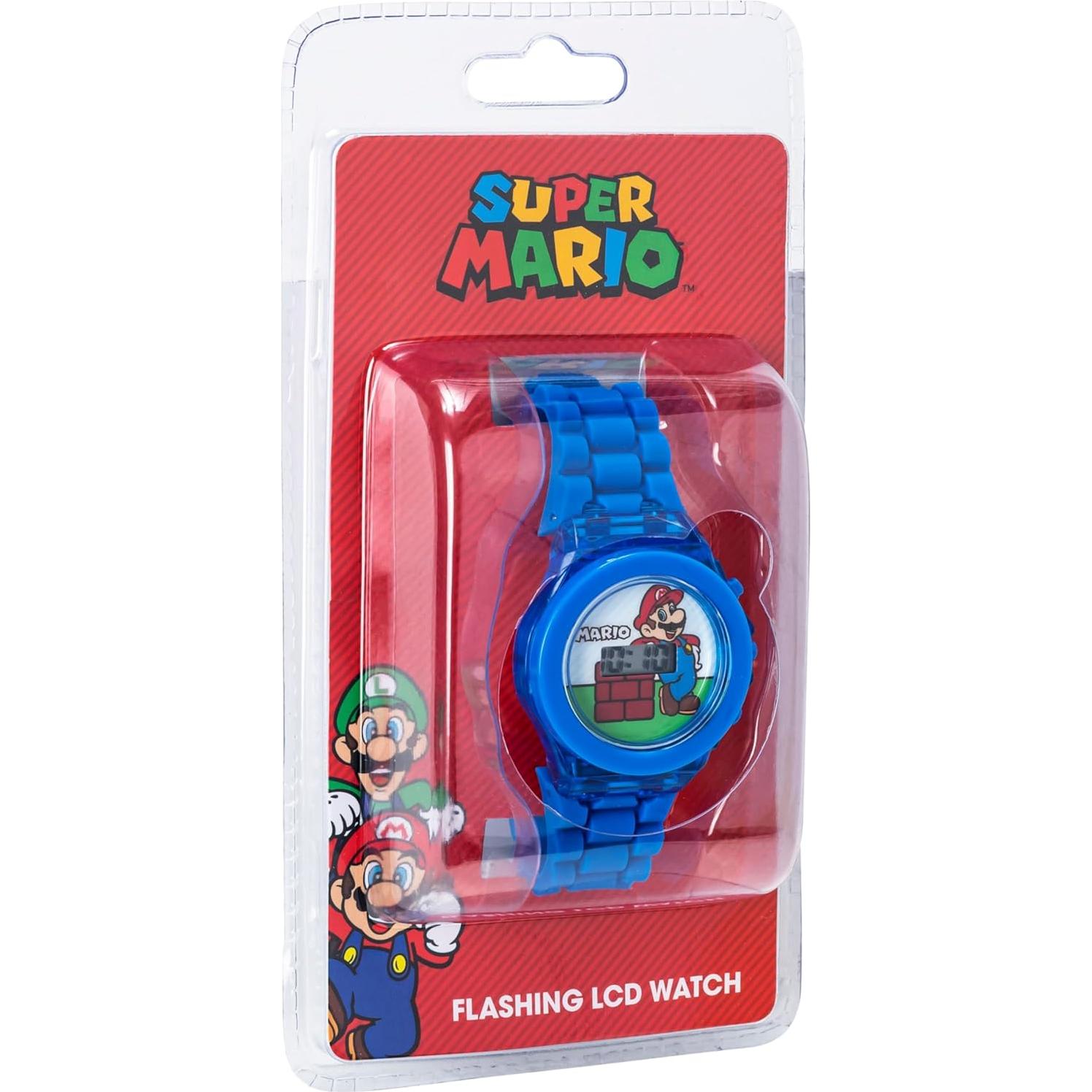 Reloj Digital LCD Super Mario Accutime con Luz LED Azul