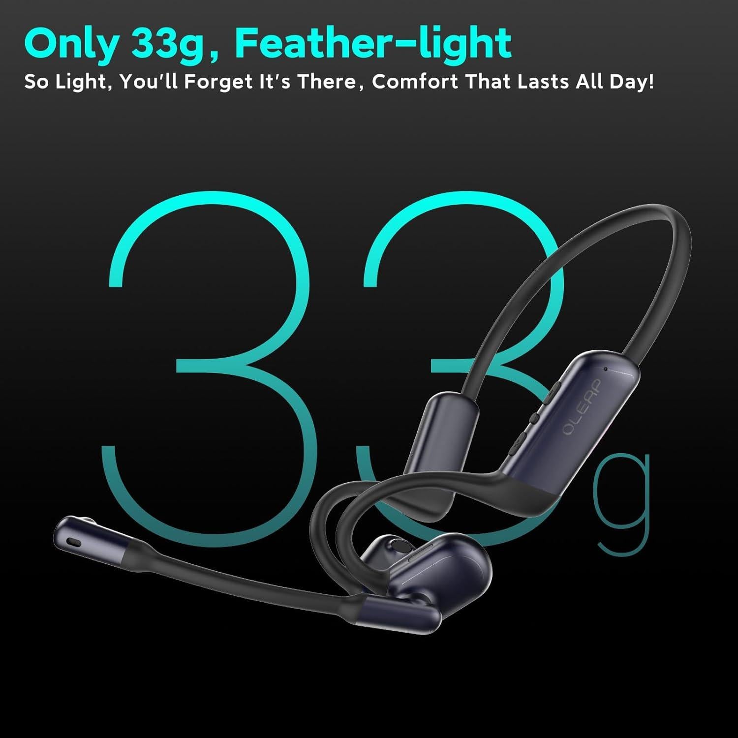 Auriculares Inalámbricos Oleap P200b Pro con Micrófono y Cancelación de Ruido 50dB