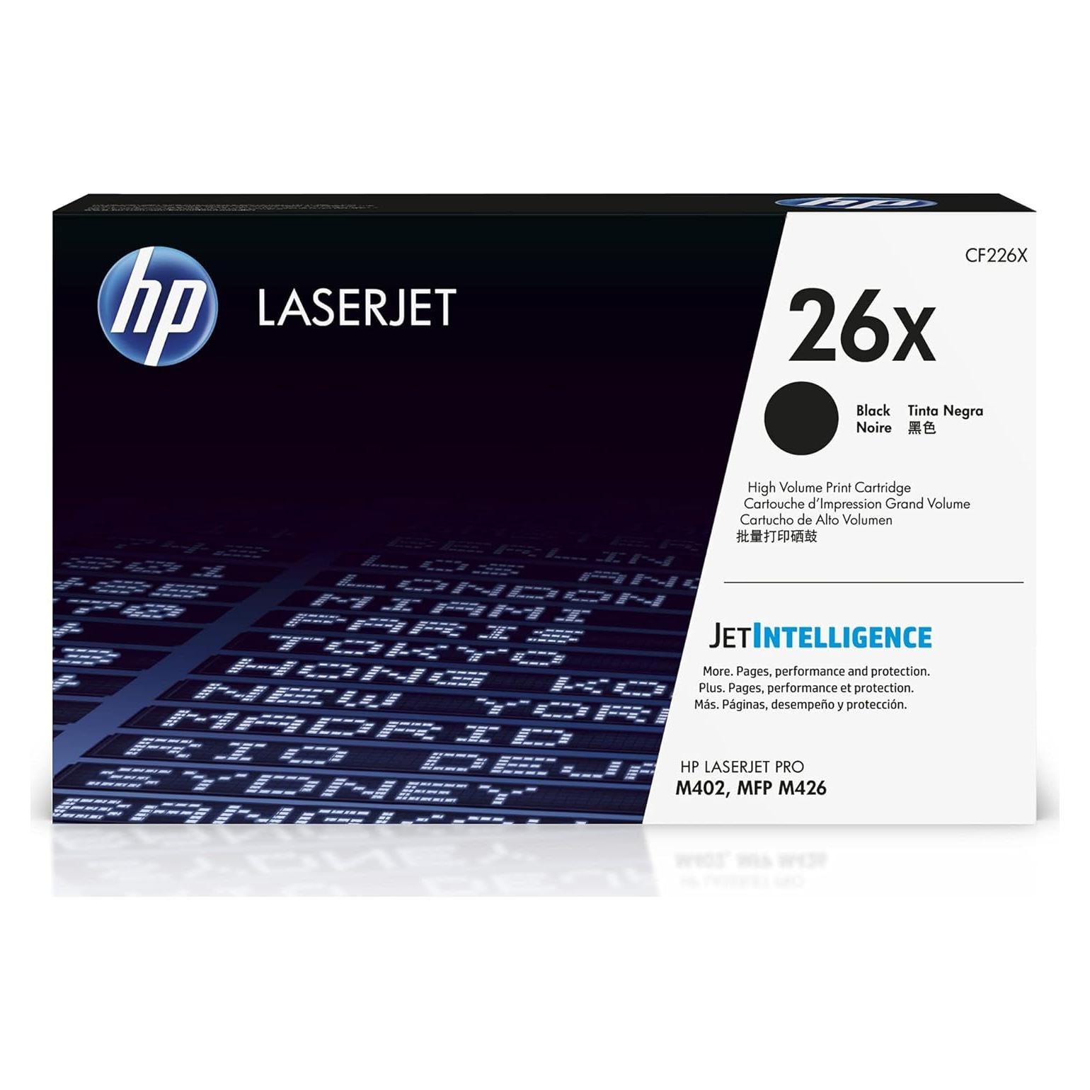 Cartucho de Tóner Negro HP 26X Alto Rendimiento CF226X