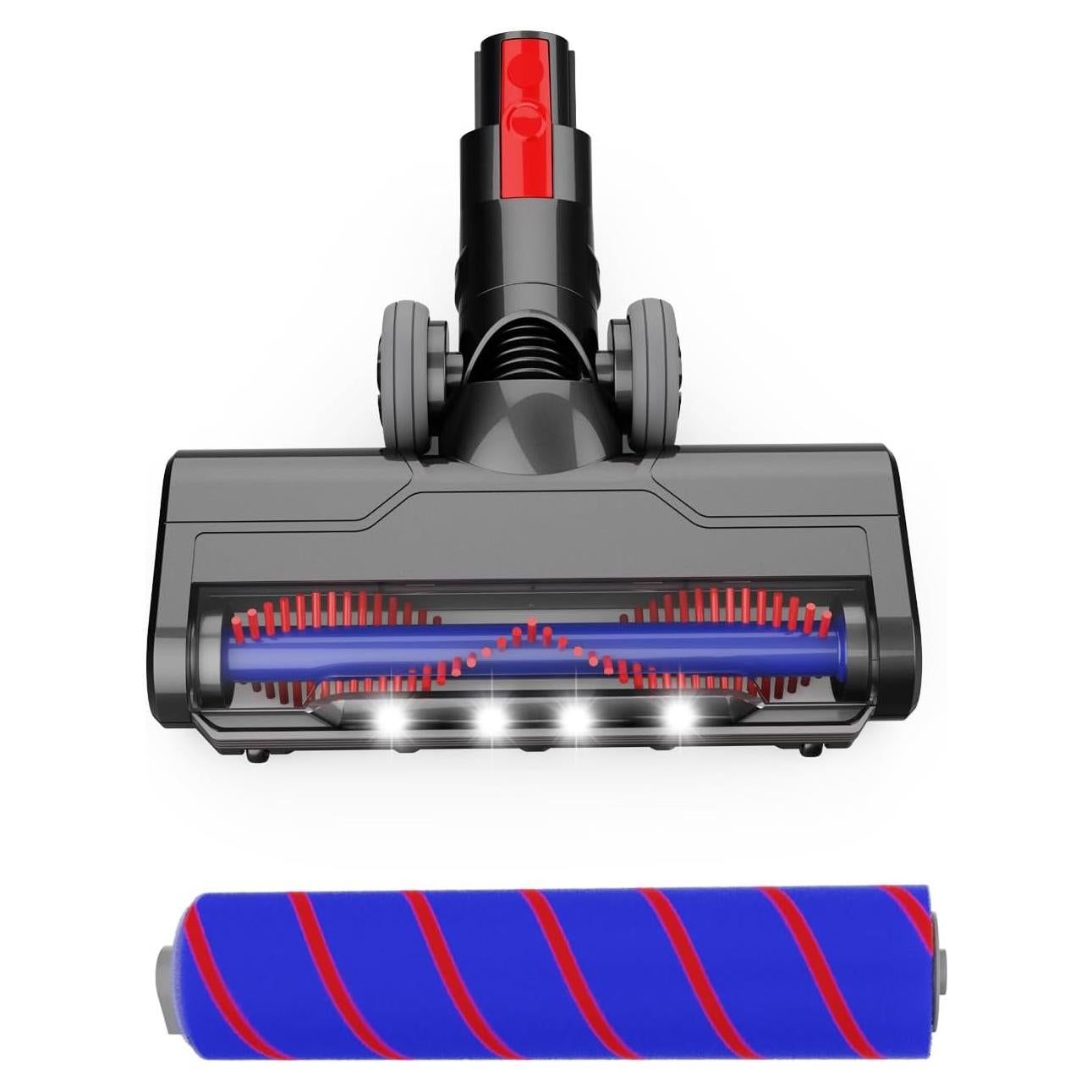 Boquilla Motorizada Dyson V7 V8 con Faros y Rodillos Suaves