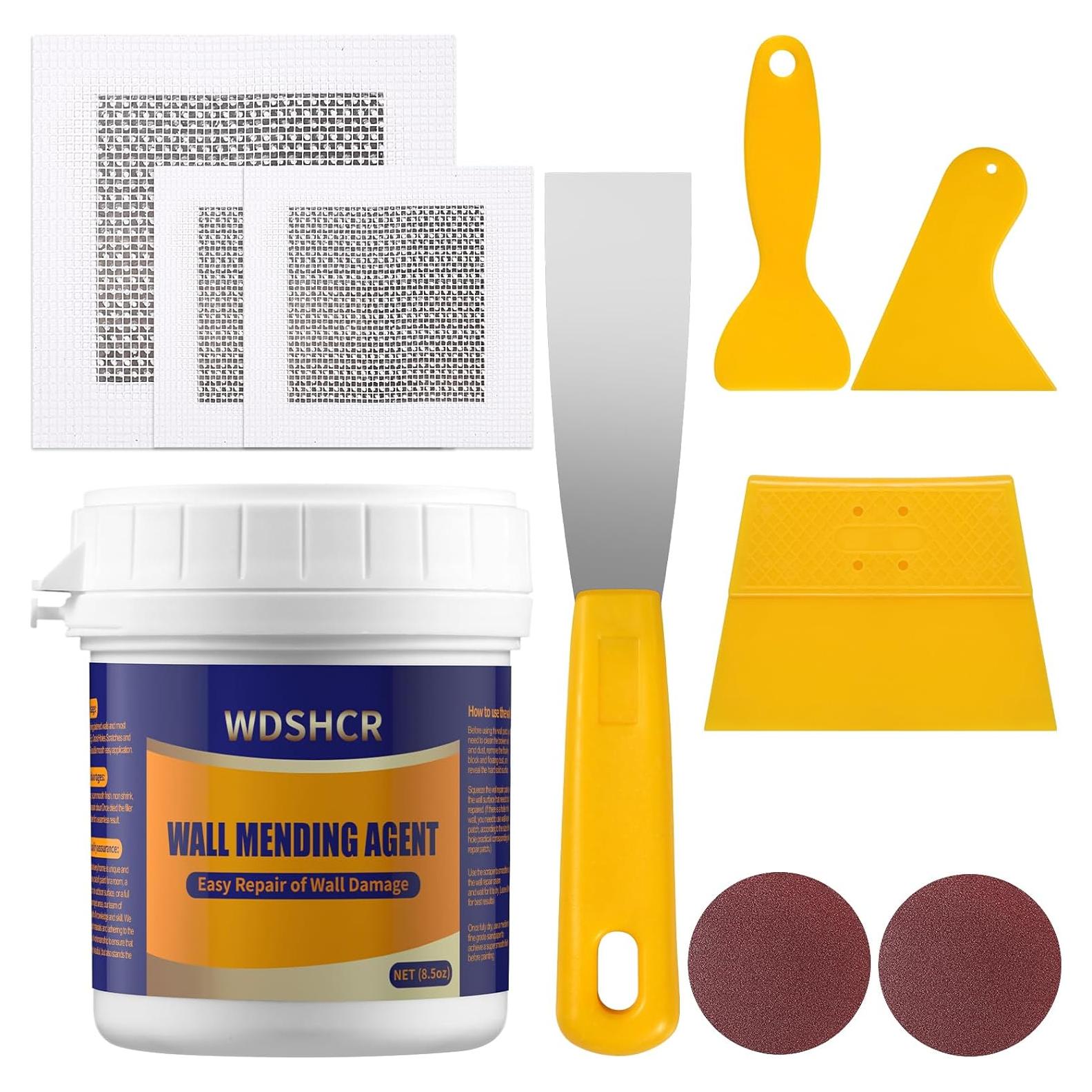 Kit de Reparación de Drywall WDSHCR 240ml Masilla y Parches