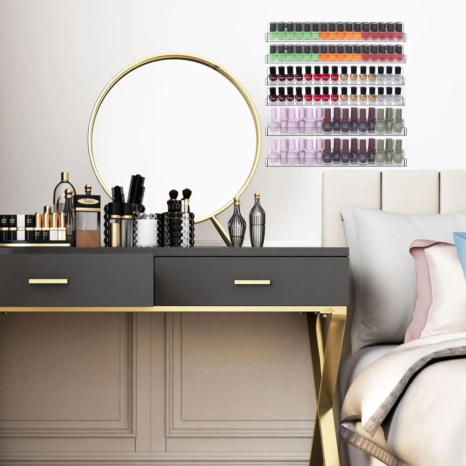 Estante Acrílico Montado en Pared Justsoso 6 Piezas 15"