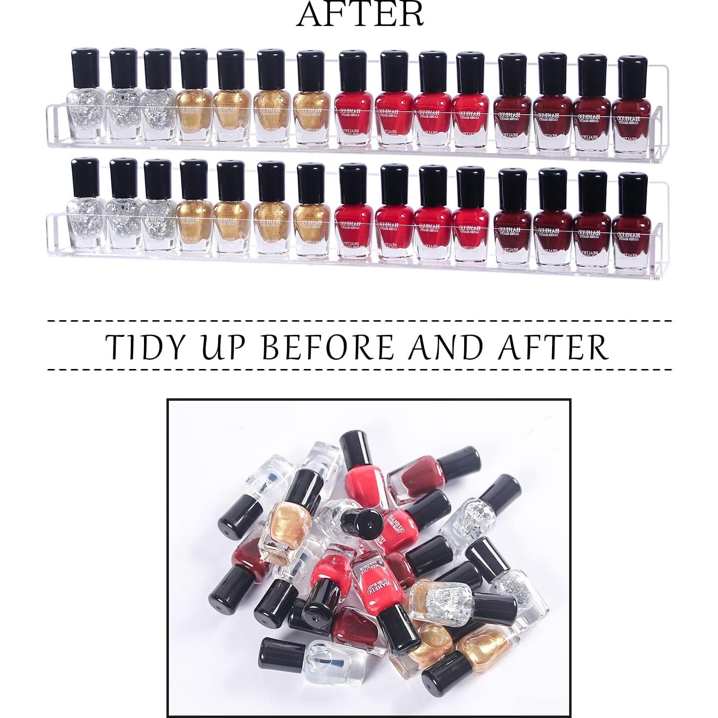 Estante Acrílico Montado en Pared Justsoso 6 Piezas 15"