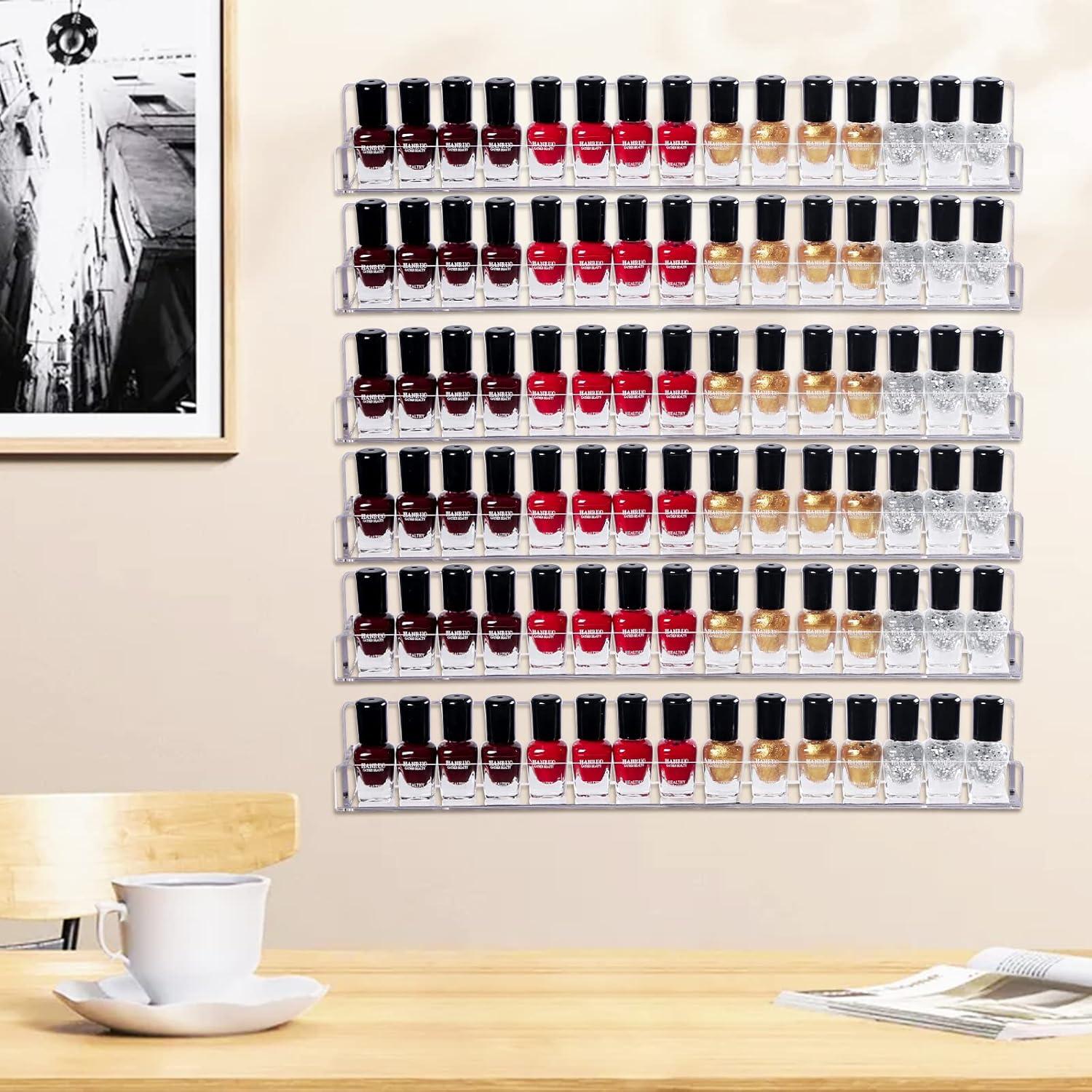 Estante Acrílico Montado en Pared Justsoso 6 Piezas 15"