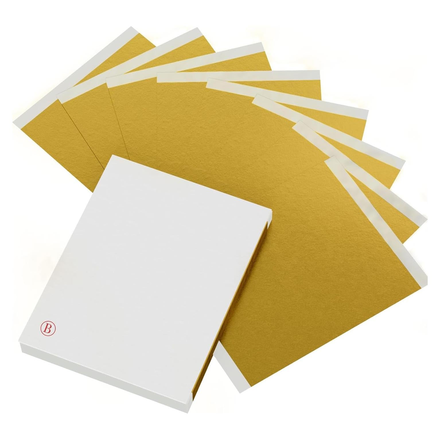 100 Hojas de Oro para Manualidades LOCDO 15.5x13.5cm Alta Calidad