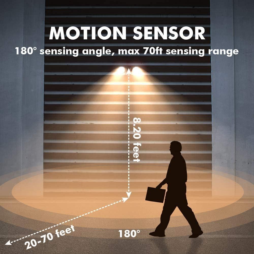 LUTEC Luz LED de Seguridad Exterior con Sensor de Movimiento 1800LM