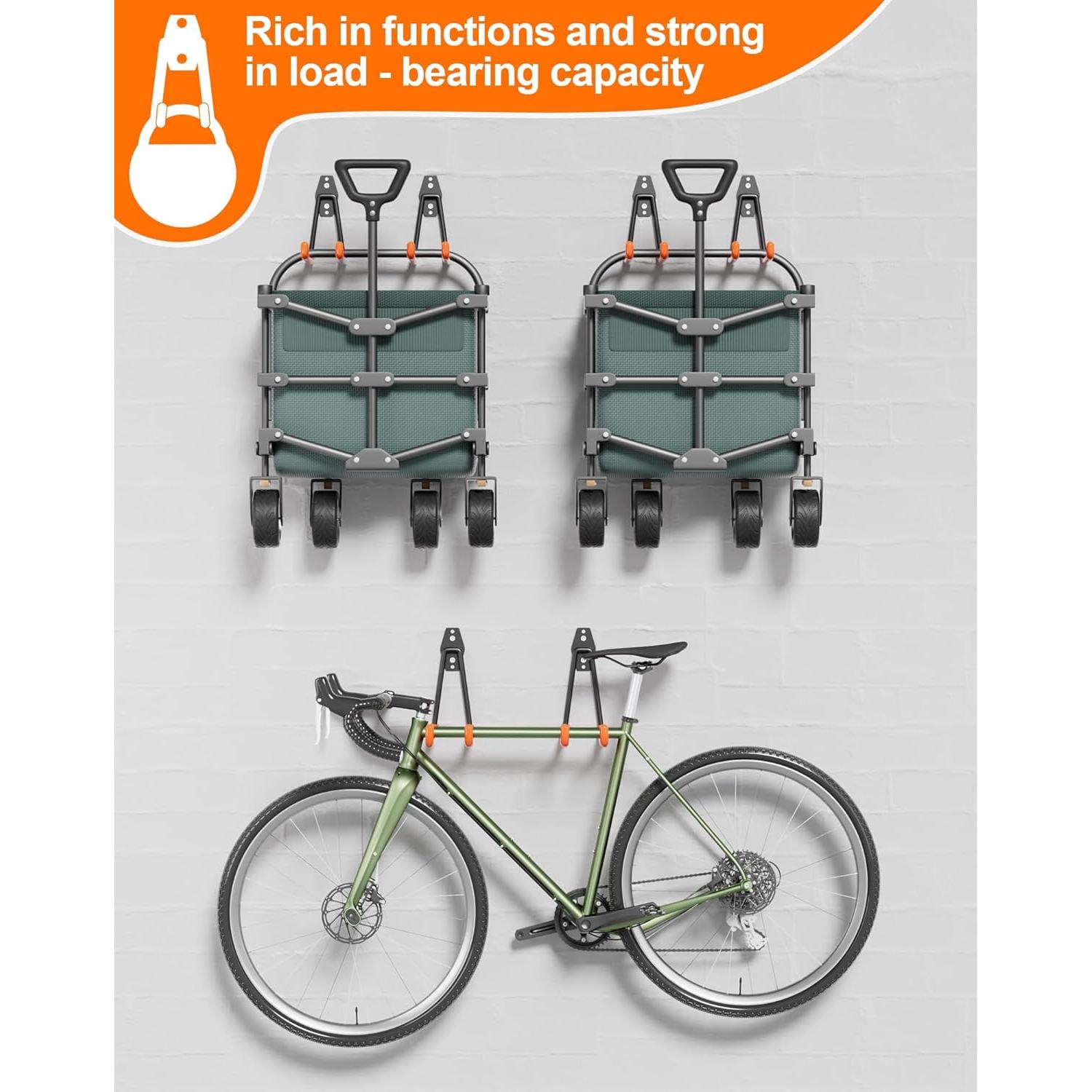 Ganchos de Almacenamiento QcoQce 9 Pack Alta Resistencia Naranja