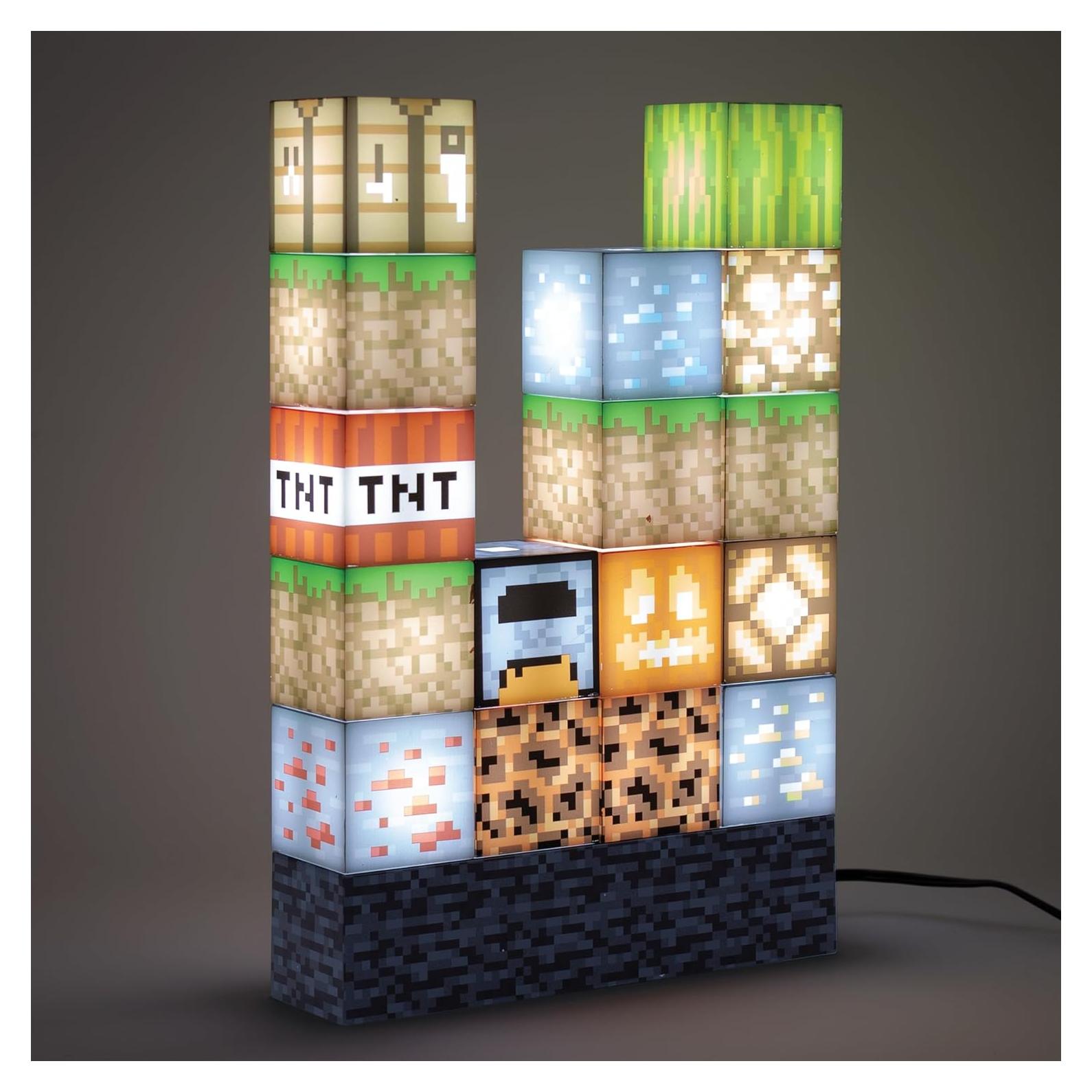 Luz Nocturna de Bloque de Construcción Minecraft Paladone 16x16cm