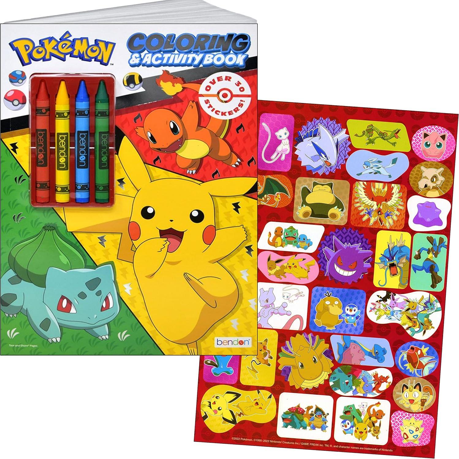 Conjunto de Stickers y Libro para Colorear Pokemon - Bendon