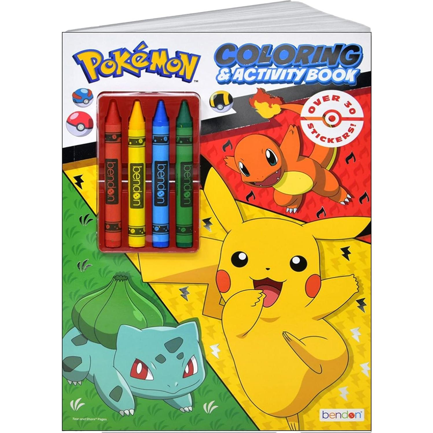 Conjunto de Stickers y Libro para Colorear Pokemon - Bendon
