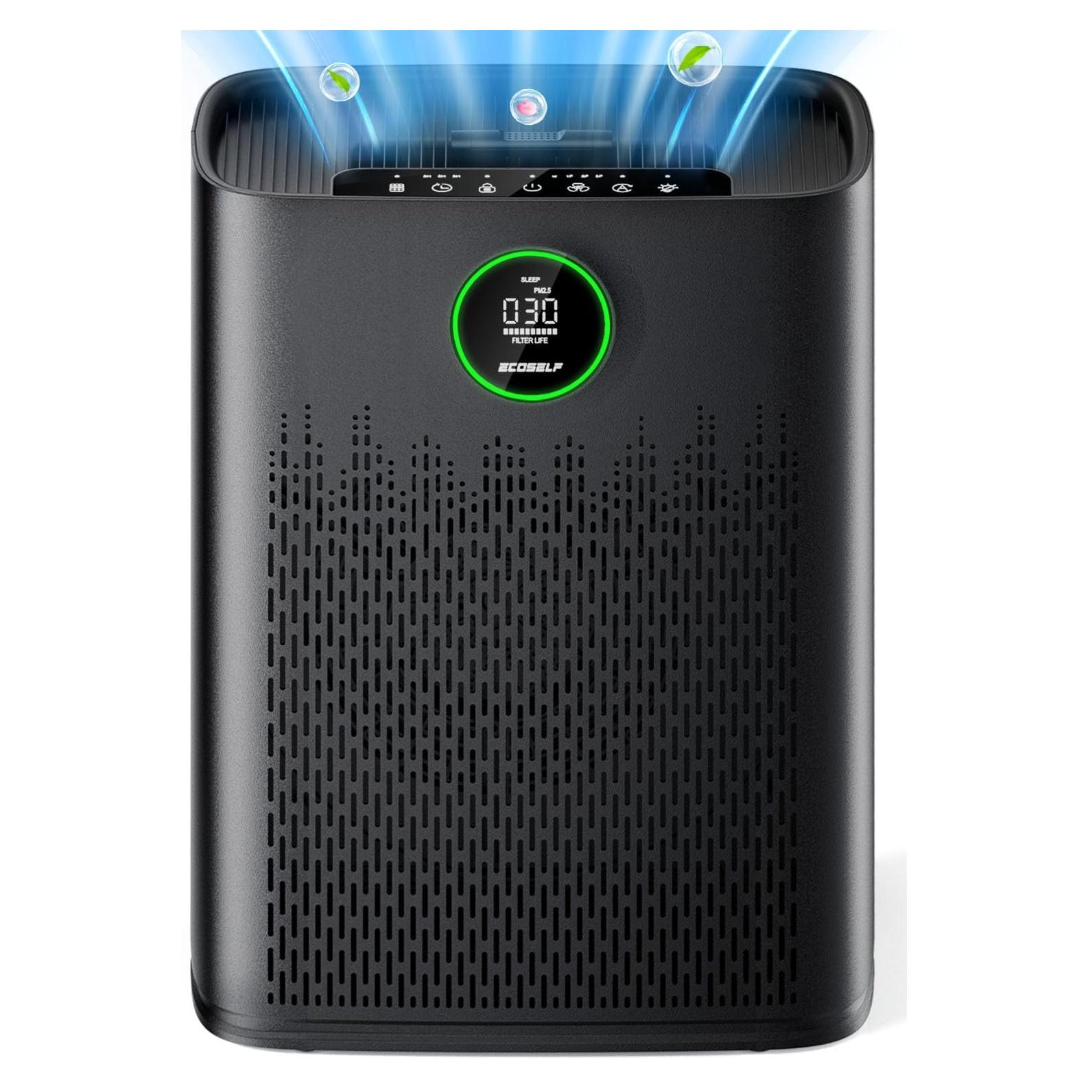 Purificador de Aire ECOSELF HAP-603, 222.97 m², Filtro HEPA