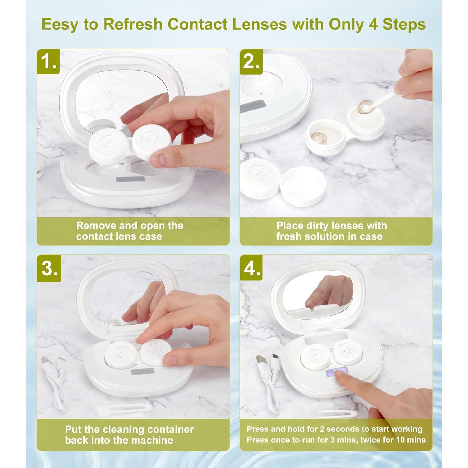 Limpiador Ultrasónico de Lentes de Contacto Ofone Verde Aguacate