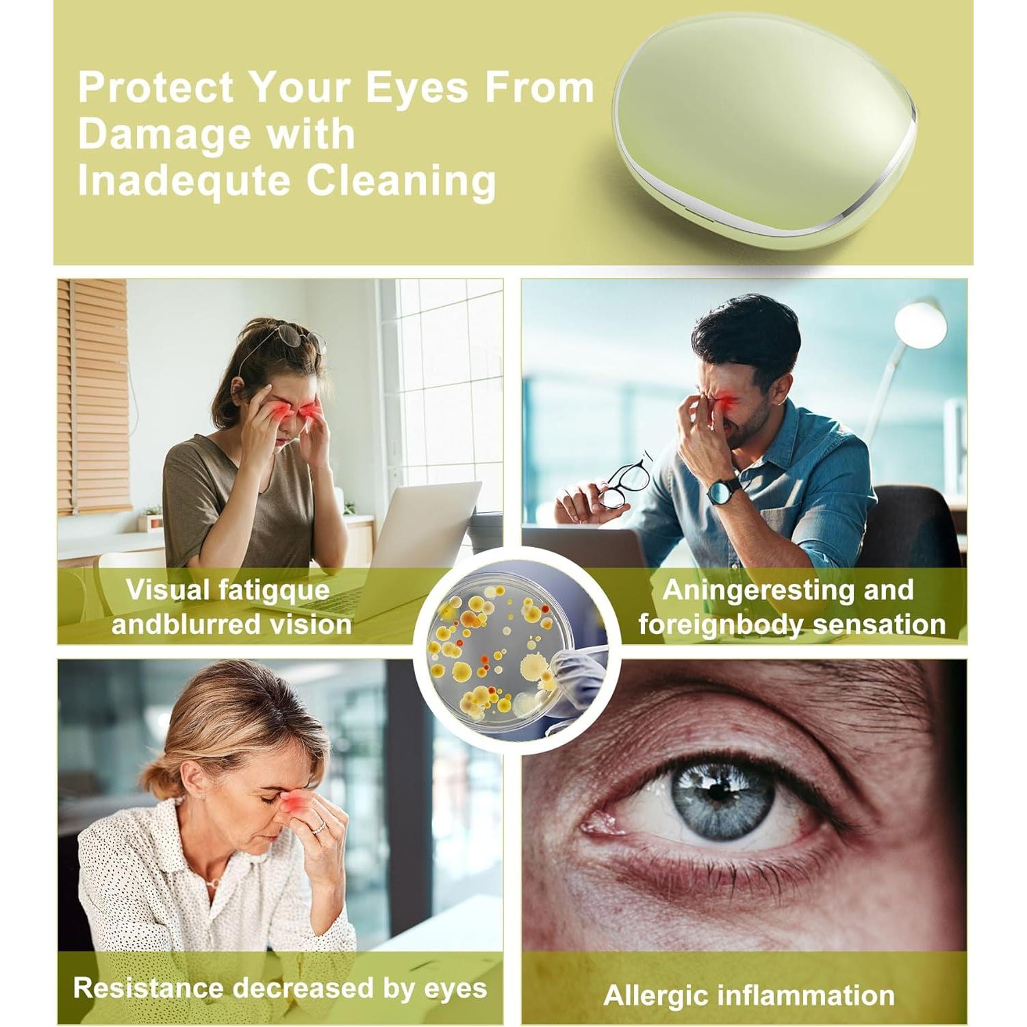 Limpiador Ultrasónico de Lentes de Contacto Ofone Verde Aguacate