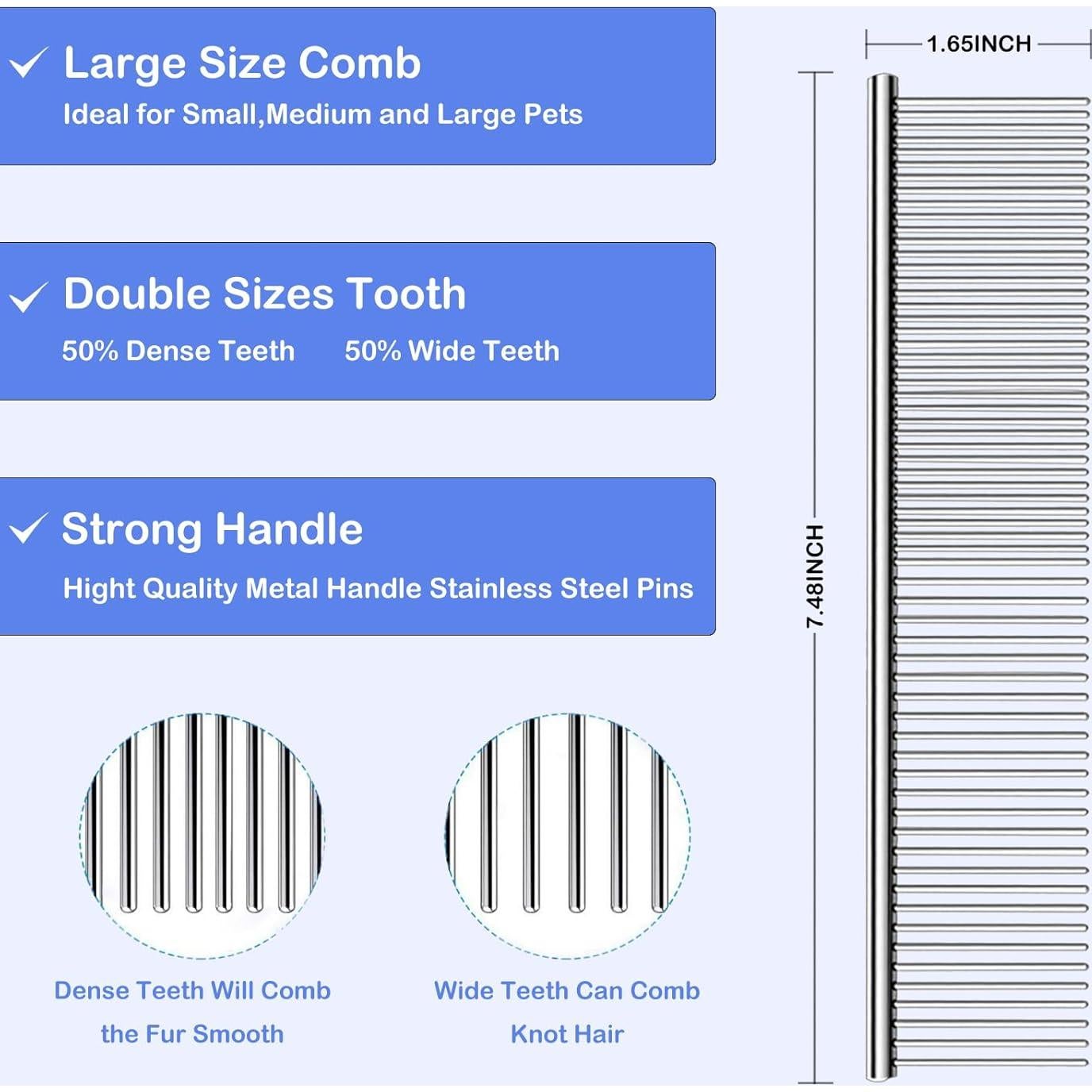 Cepillo Slicker Anrundar Grande para Perros y Gatos - Azul