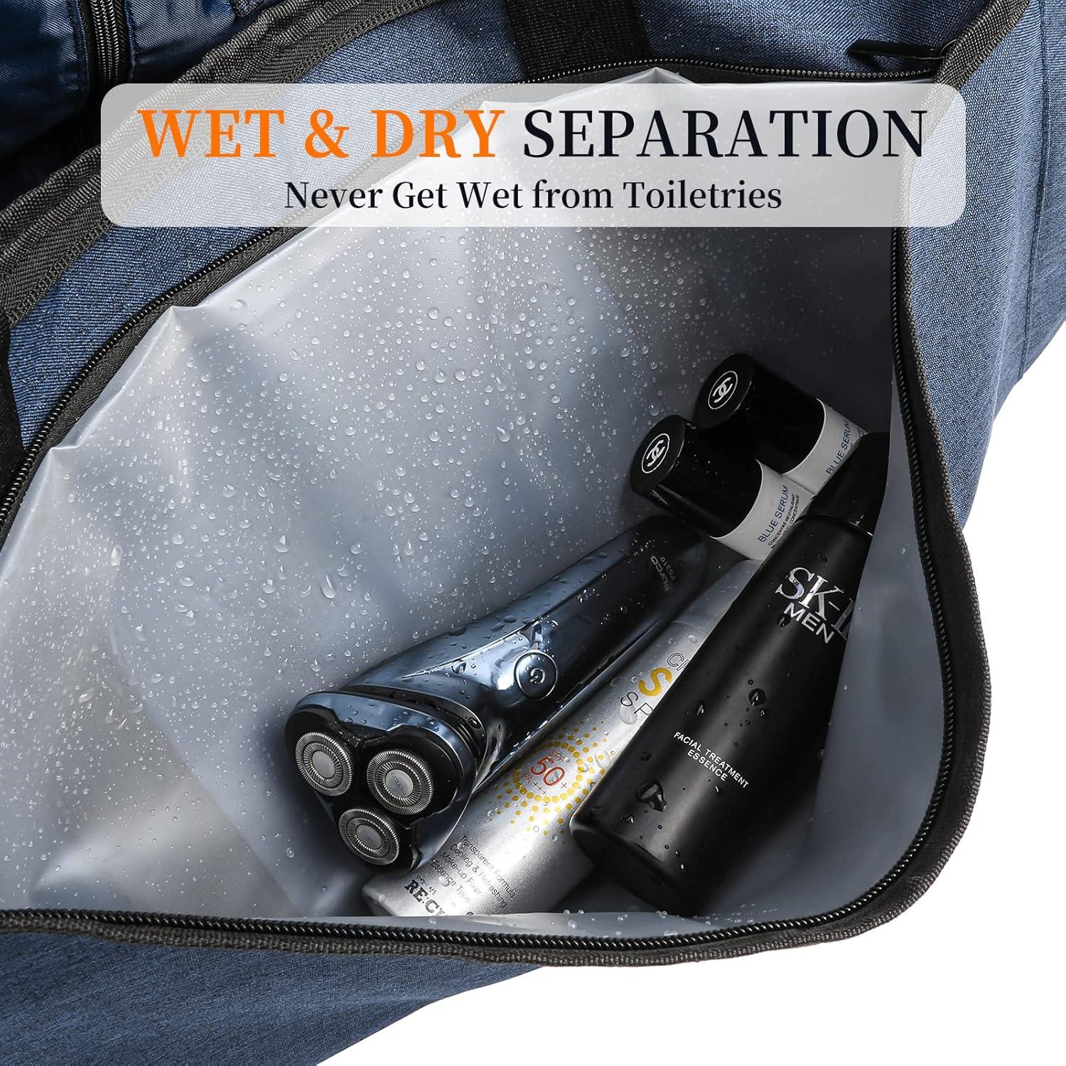 Bolsa de Ropa de Viaje FAIRWIN 60L Impermeable para Hombres