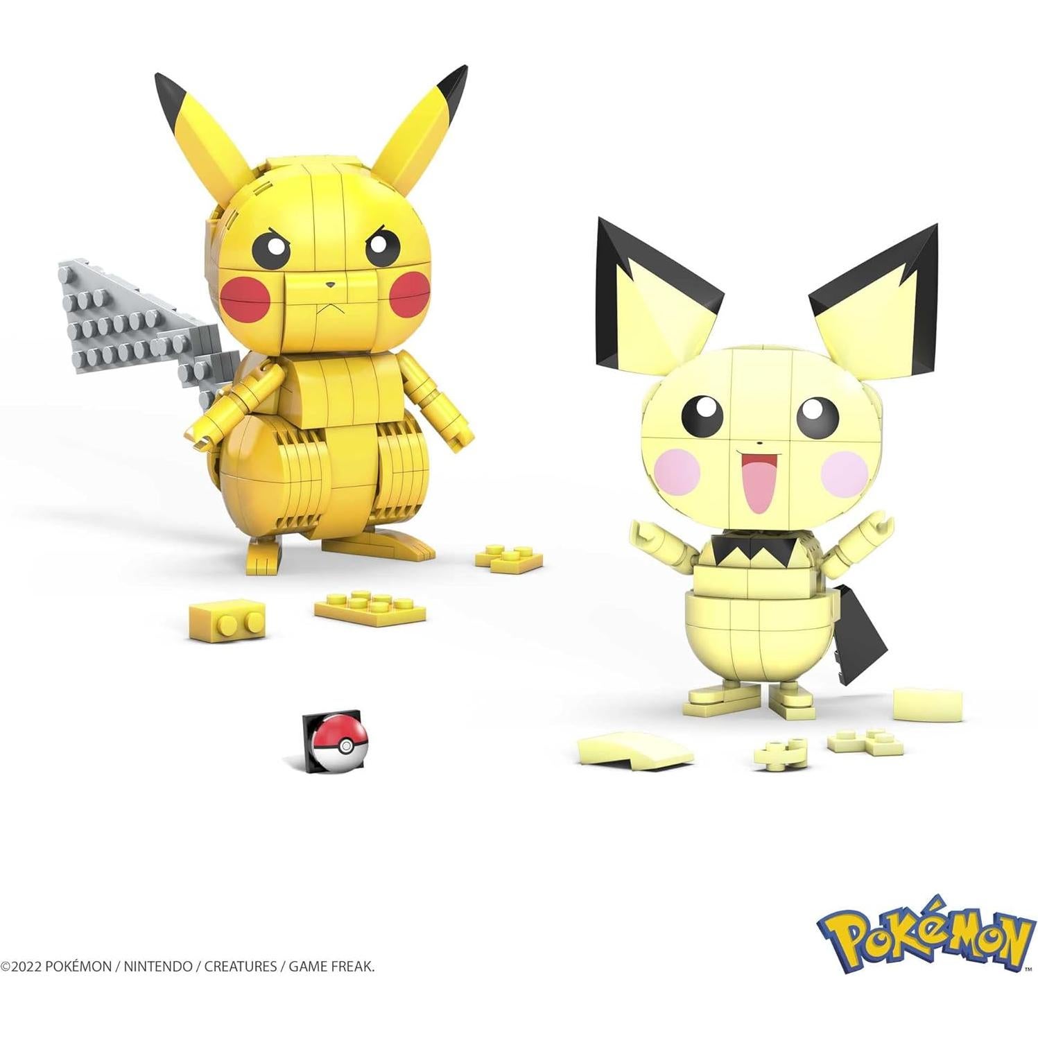 Set de Construcción Pokémon MEGA Pichu Pikachu Raichu 10 cm